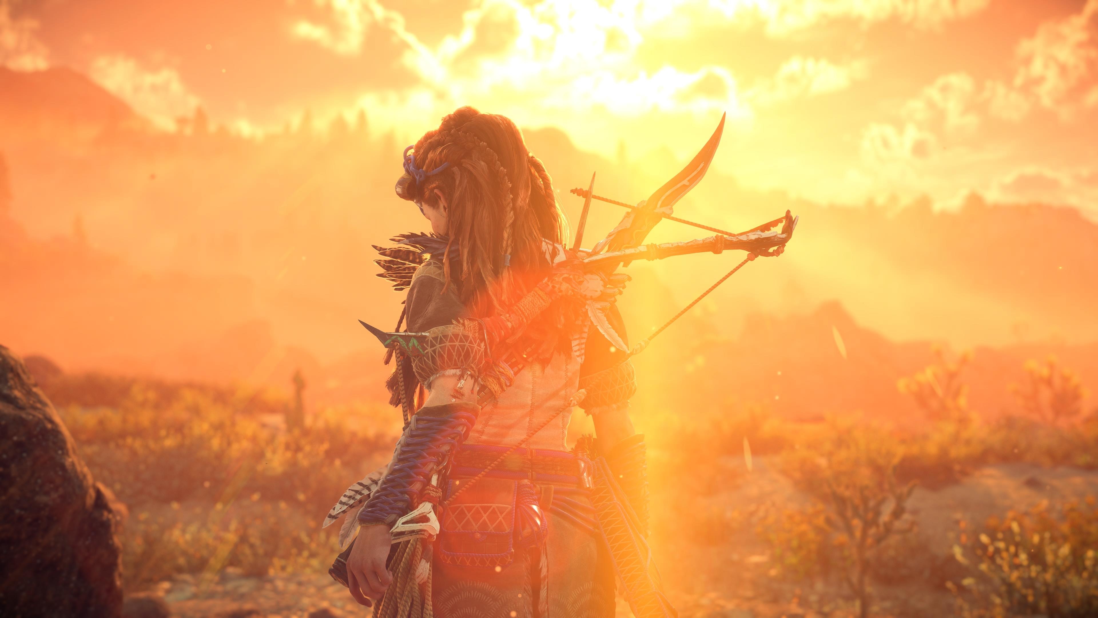 Aloy with a bow in Horizon Forbidden West 4K HD Wallpaper