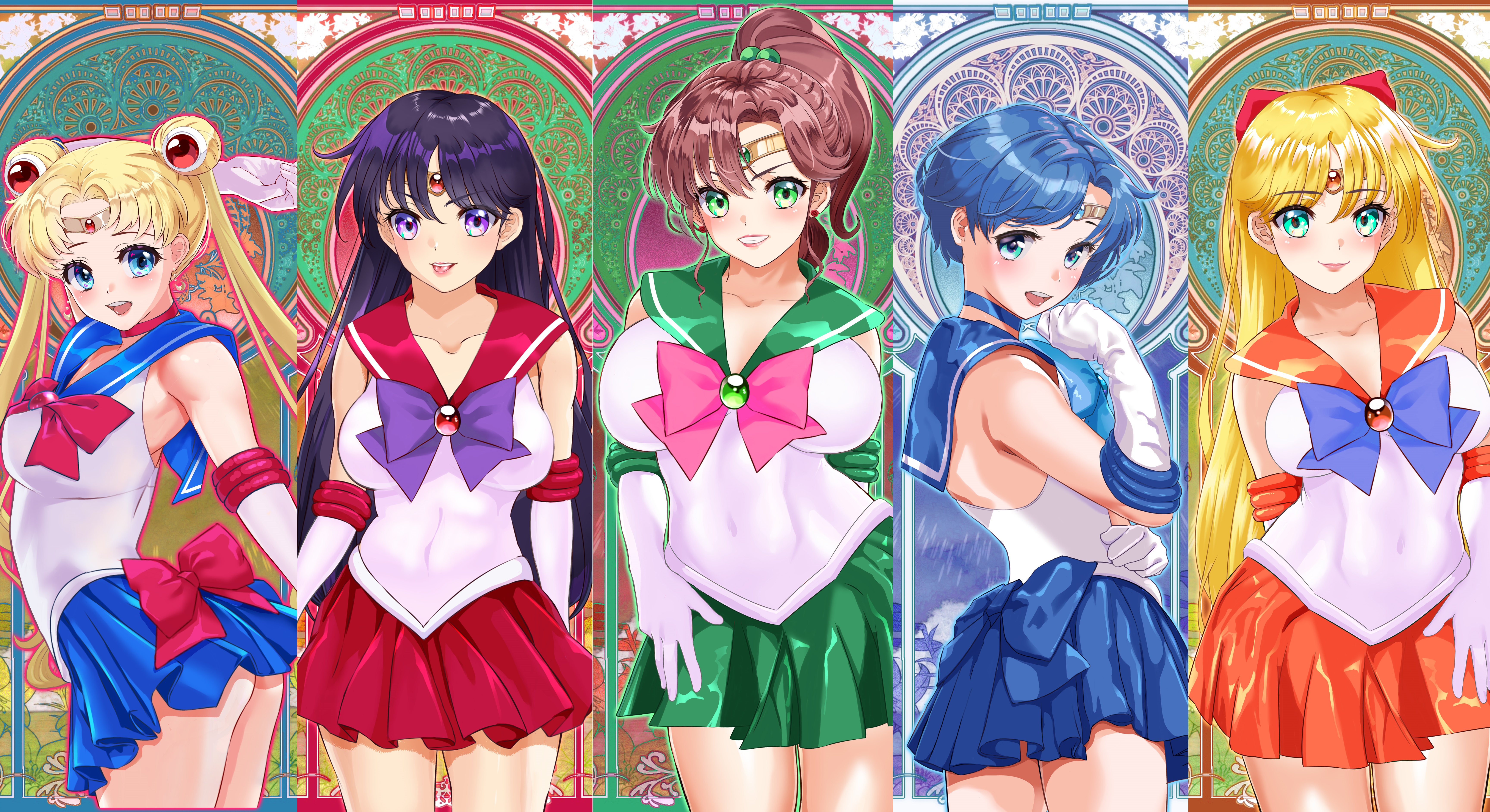 Sailor Moon characters fan art 4K HD Wallpaper