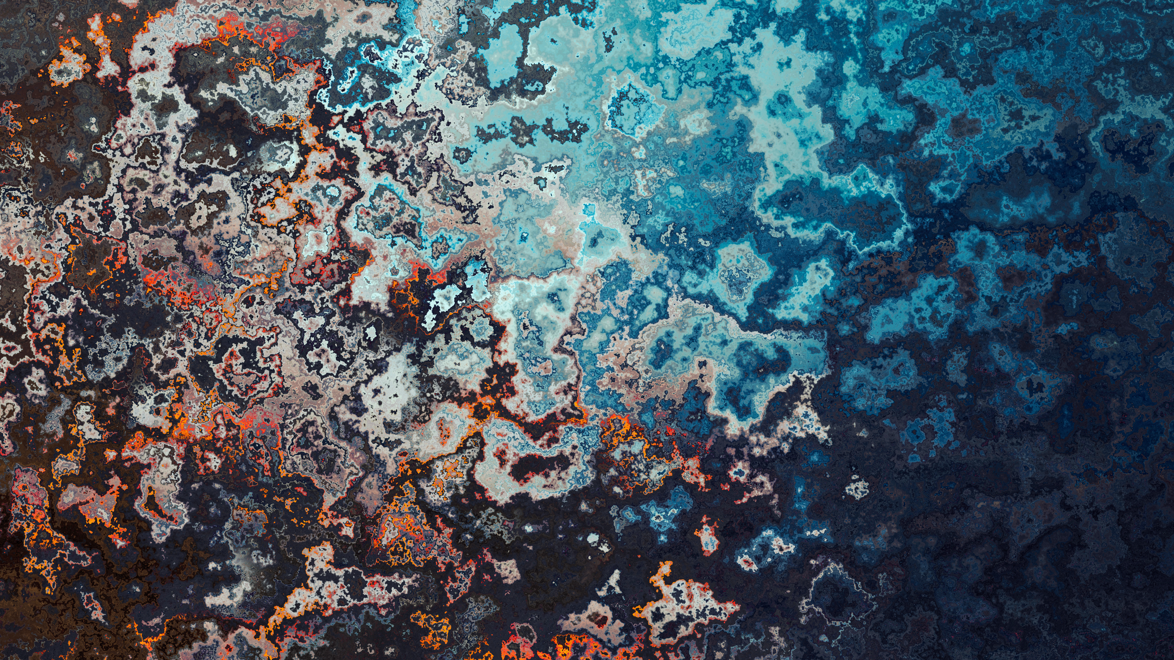 4K fractal liquid abstract texture HD Wallpaper