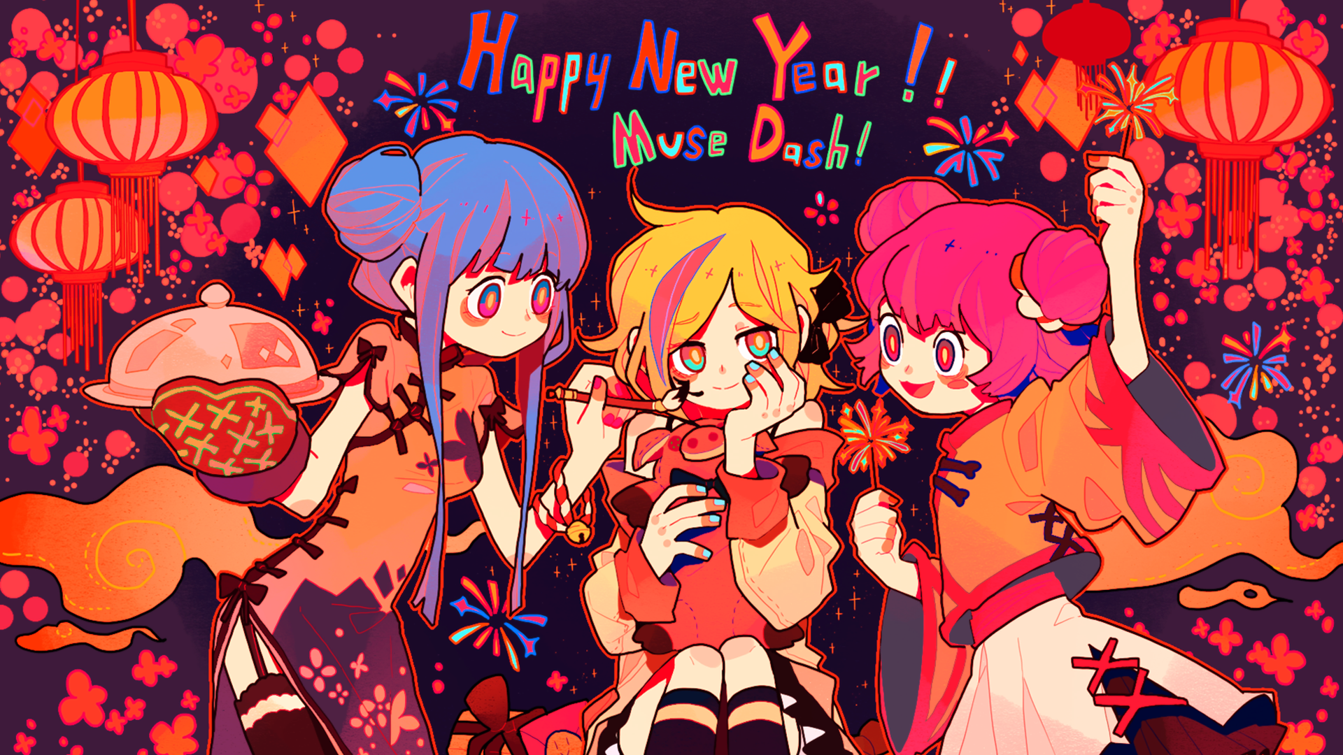 Happy New Year! Muse Dash Chinese New Year HD Wallpaper