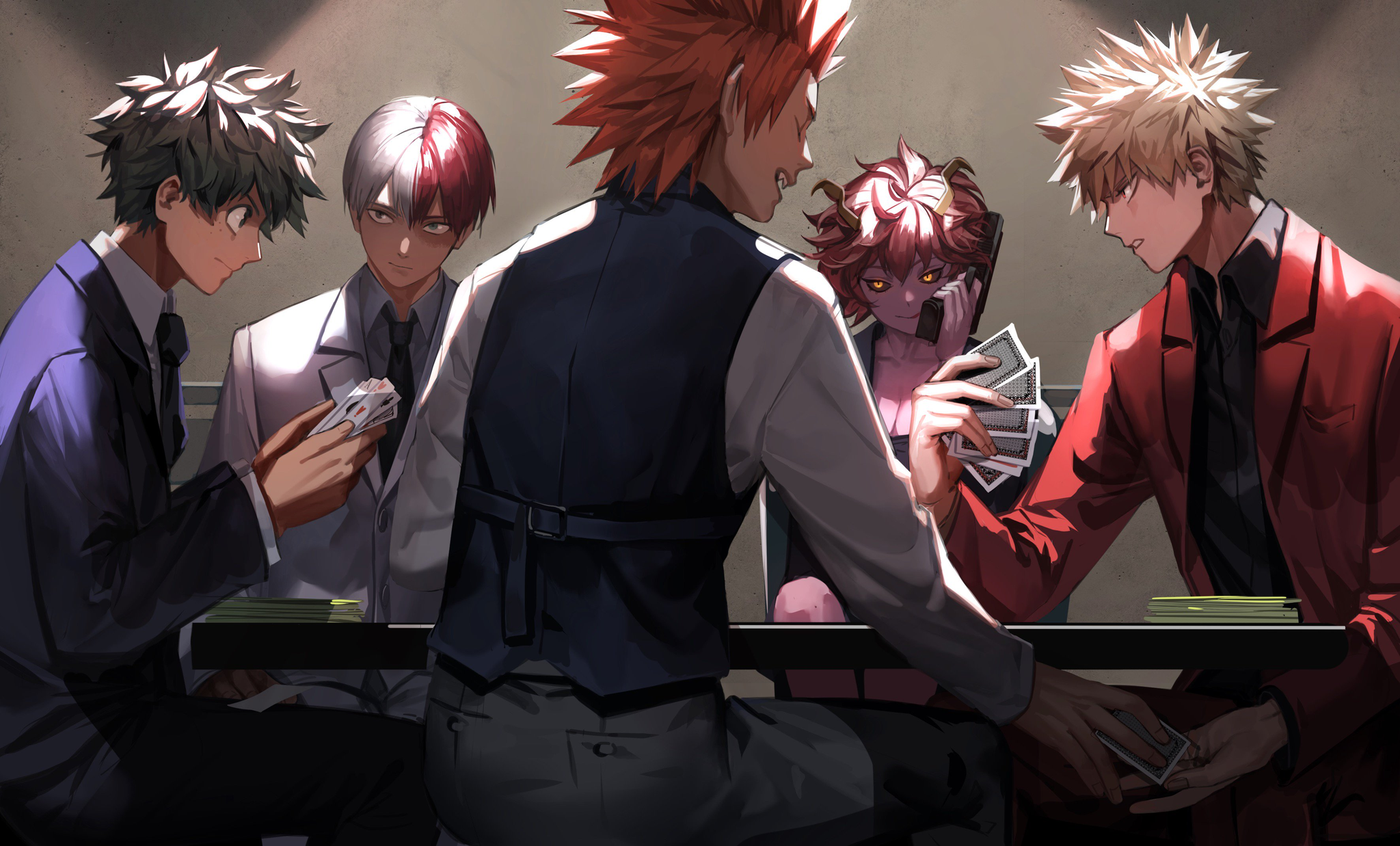 Boku no Hero Academia characters playing poker HD Wallpaper