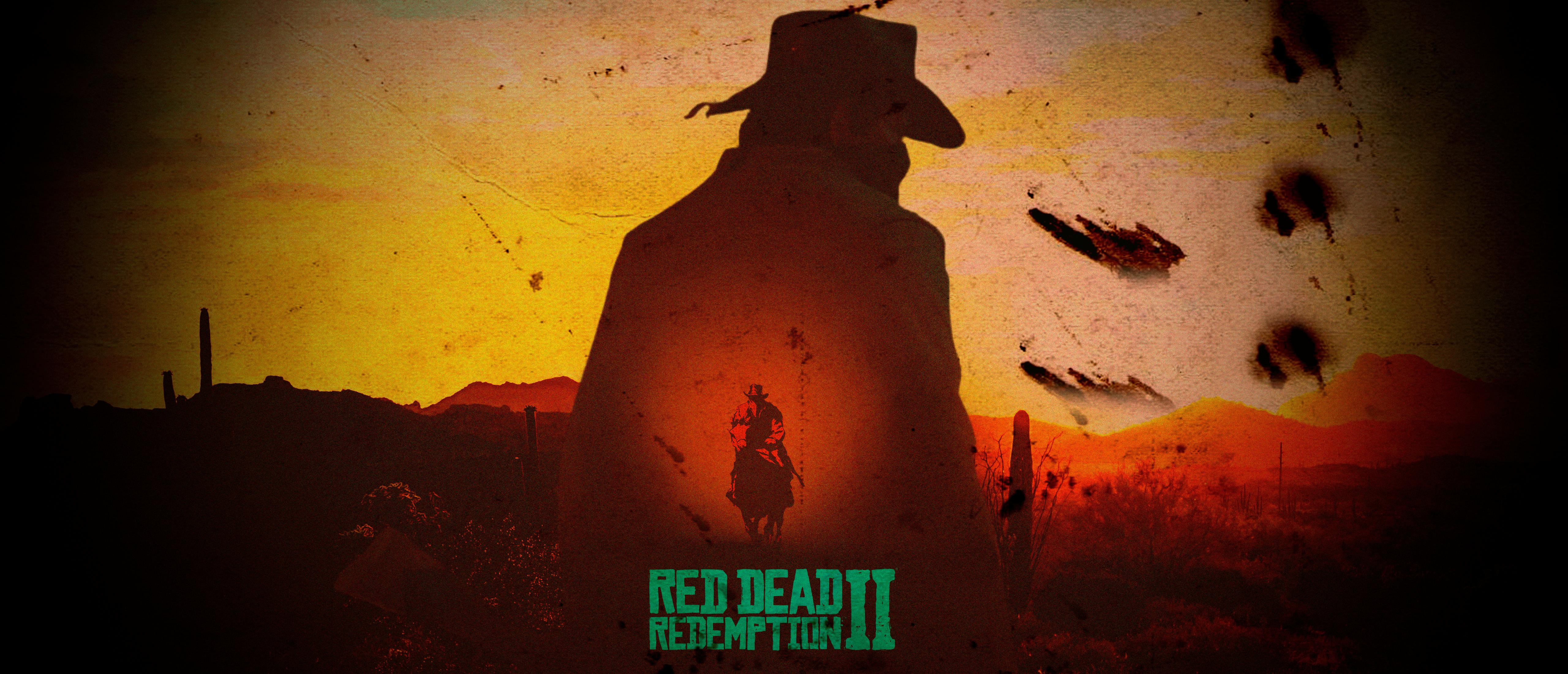 Red Dead Redemption 2 Silhouette Art HD Wallpaper