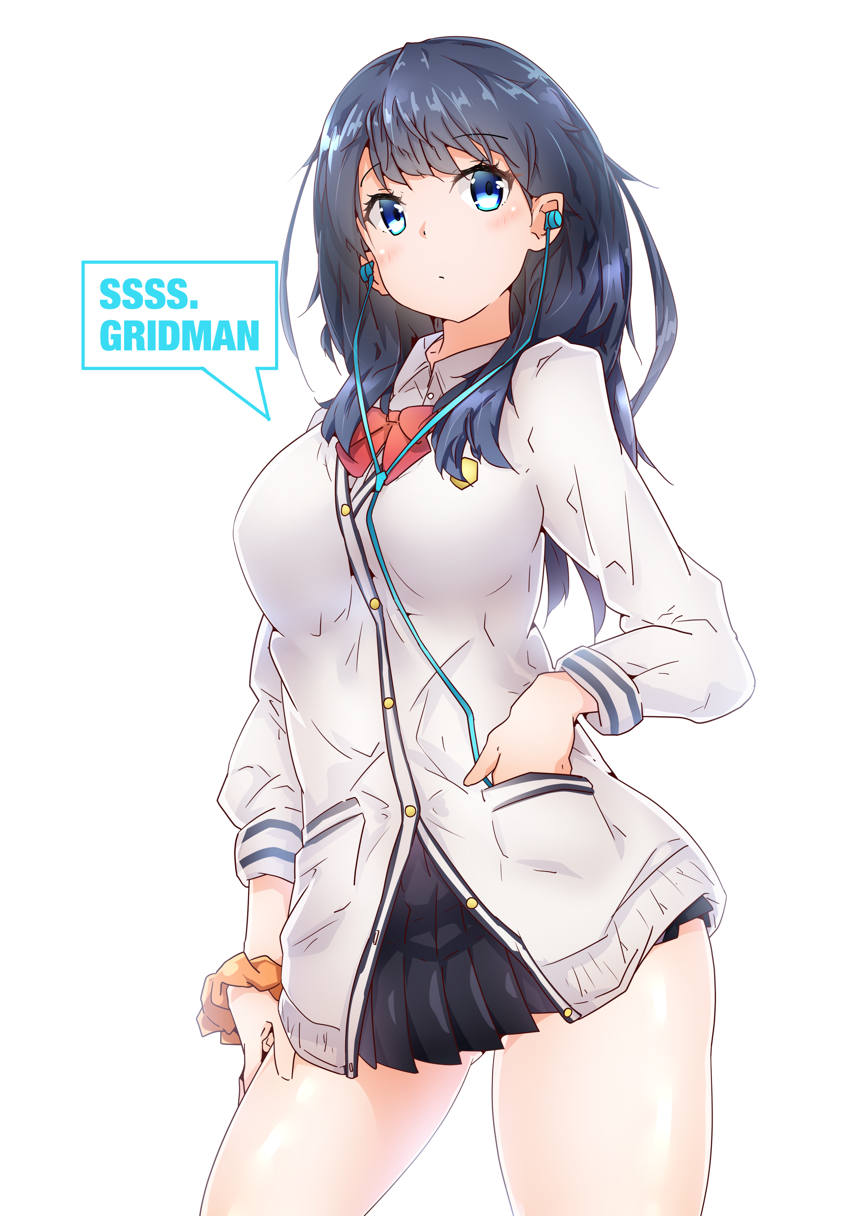 Rikka Takarada from SSSS.GRIDMAN with headphones HD Phone Wallpaper