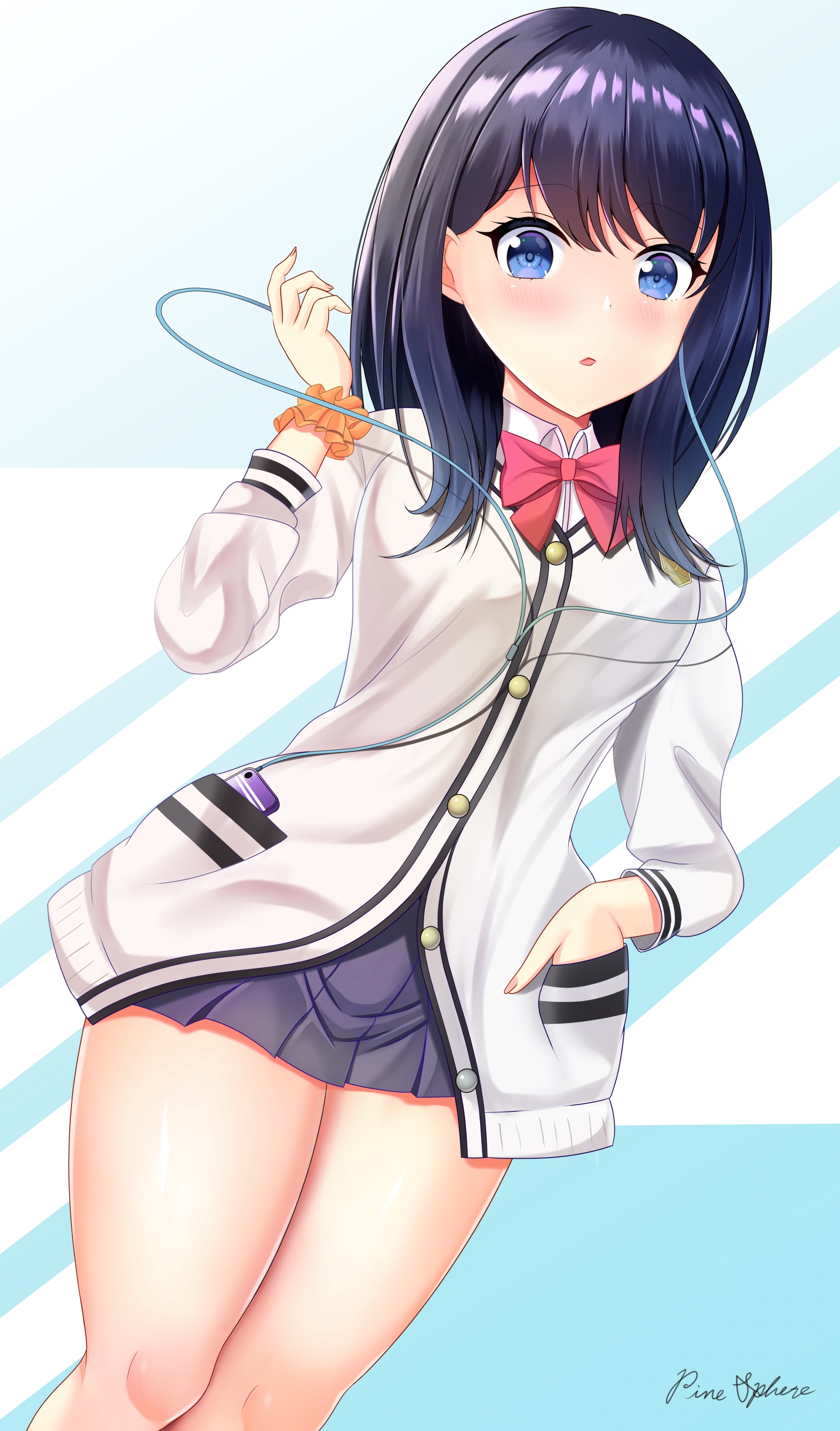 Rikka Takarada from SSSS.GRIDMAN with headphones HD Phone Wallpaper