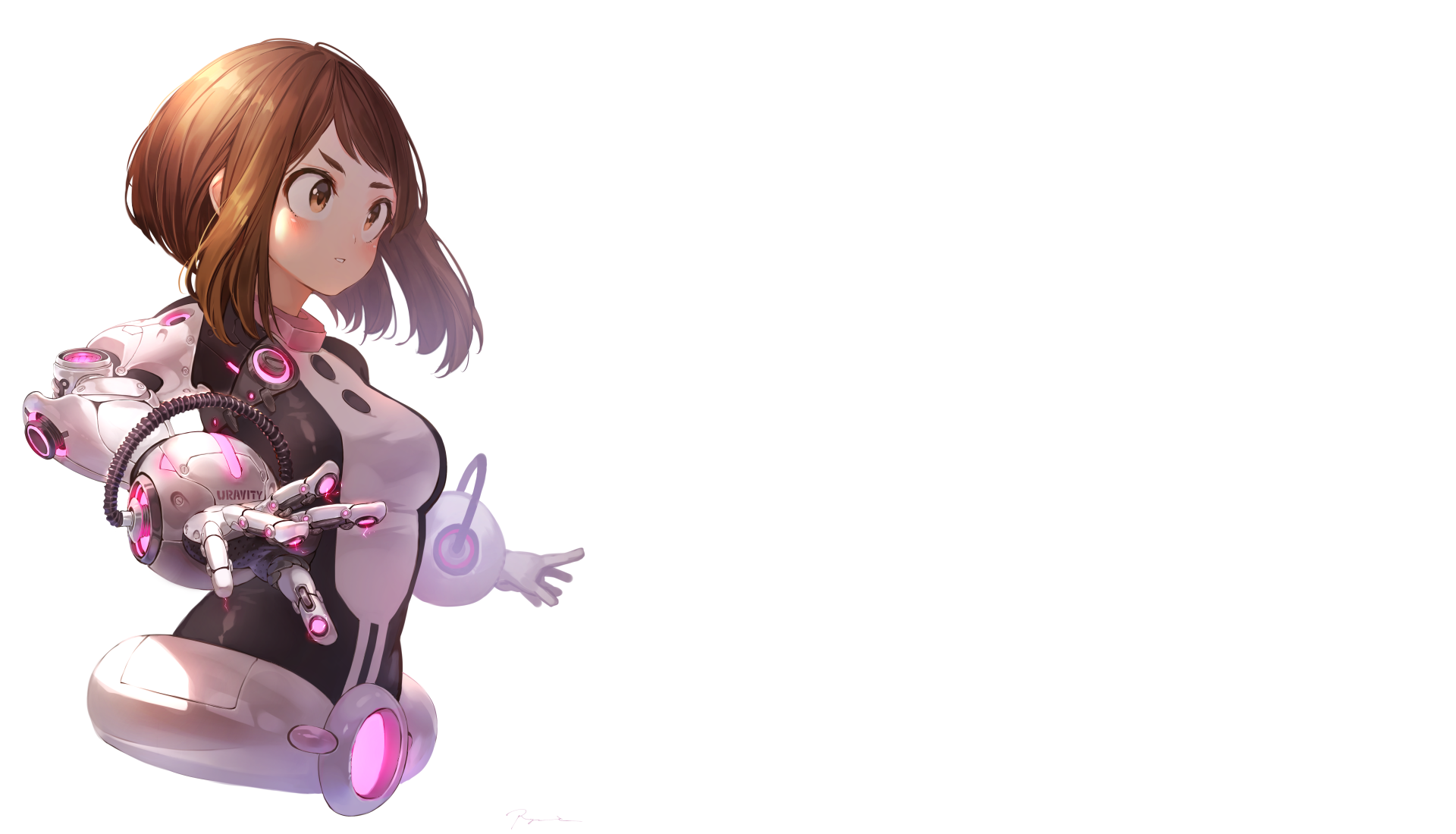 Uraraka Ochako in a cyborg suit from Boku no Hero Academia HD Wallpaper