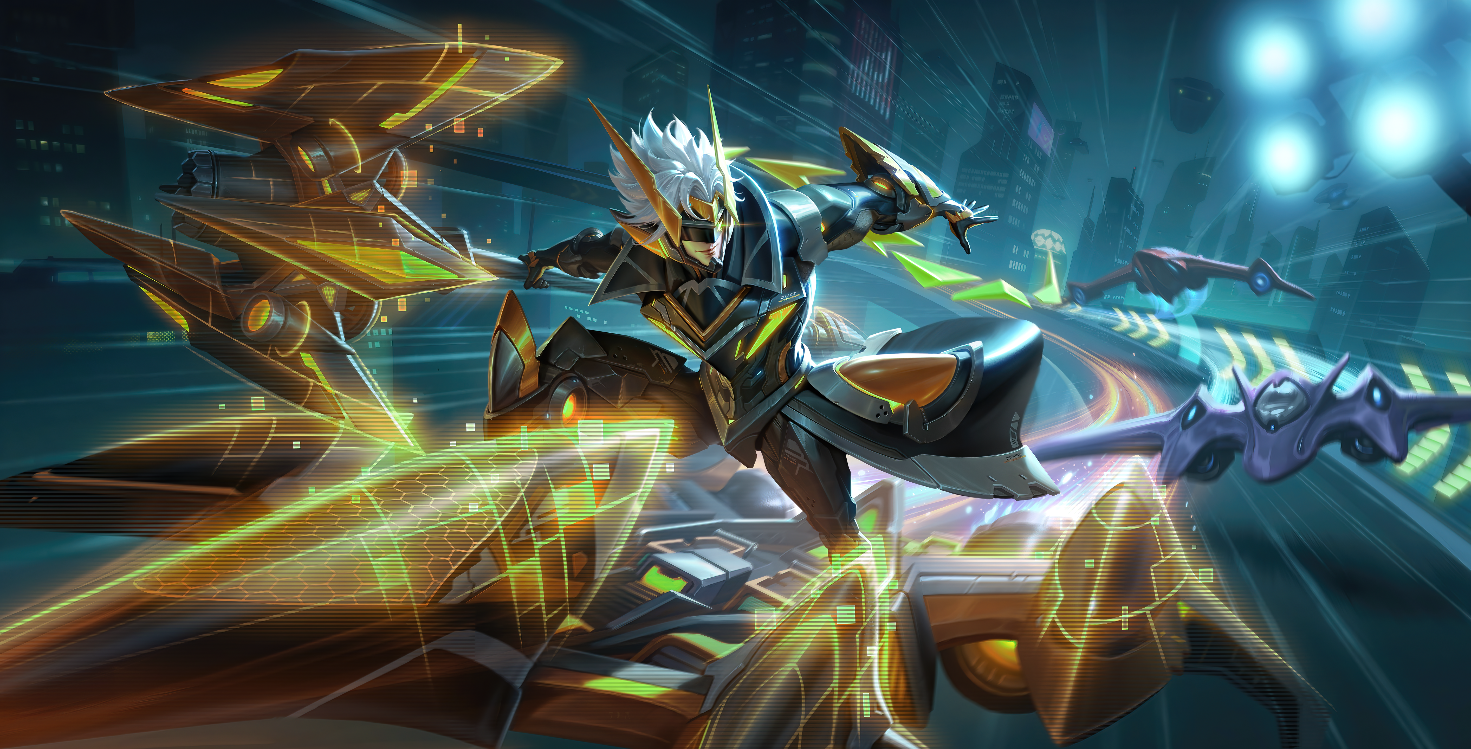 4K Honor of Kings Character on Futuristic Vehicle HD Wallpaper