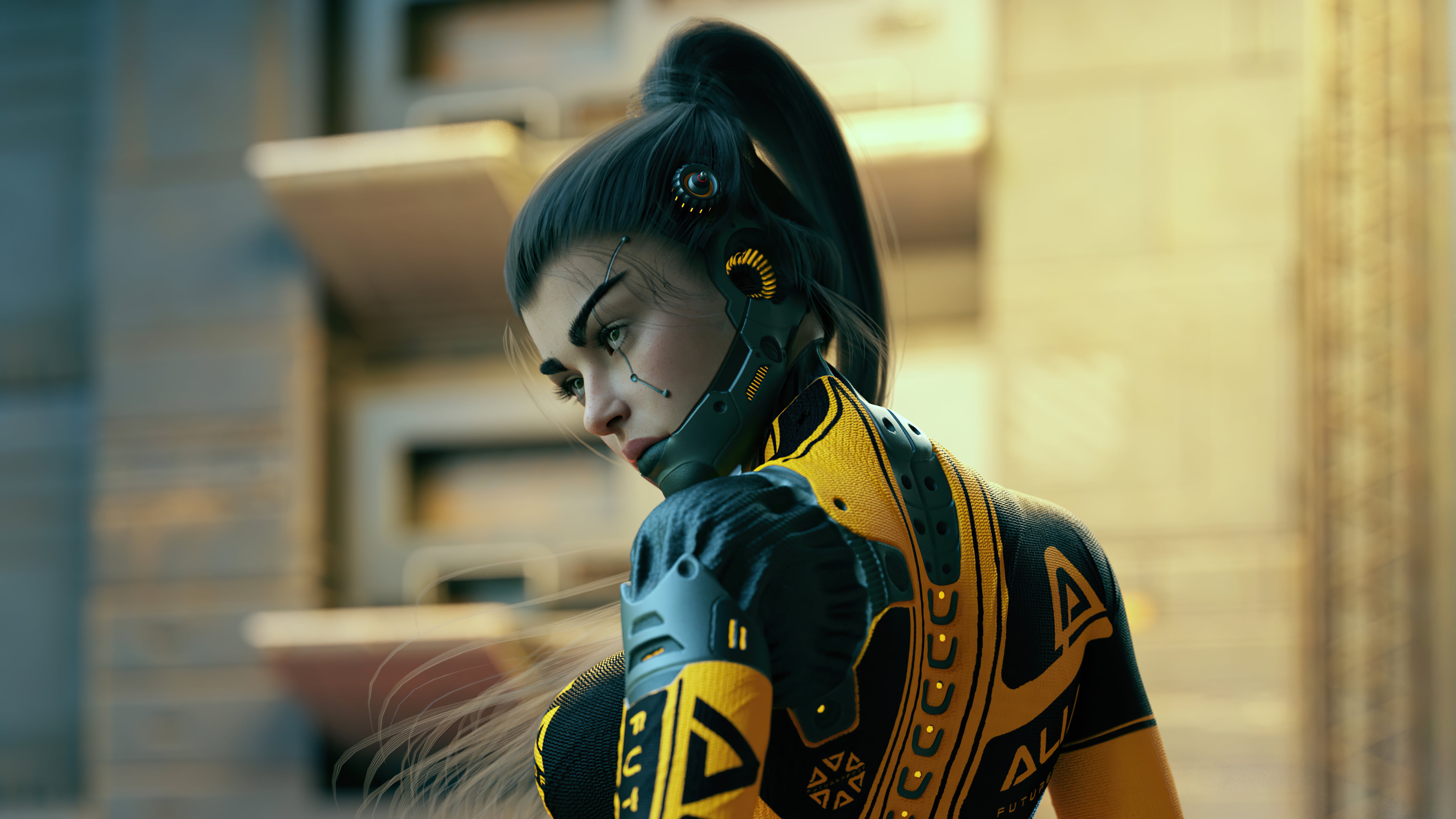 4K Science Fiction Cyborg by Jay Alford HD Wallpaper