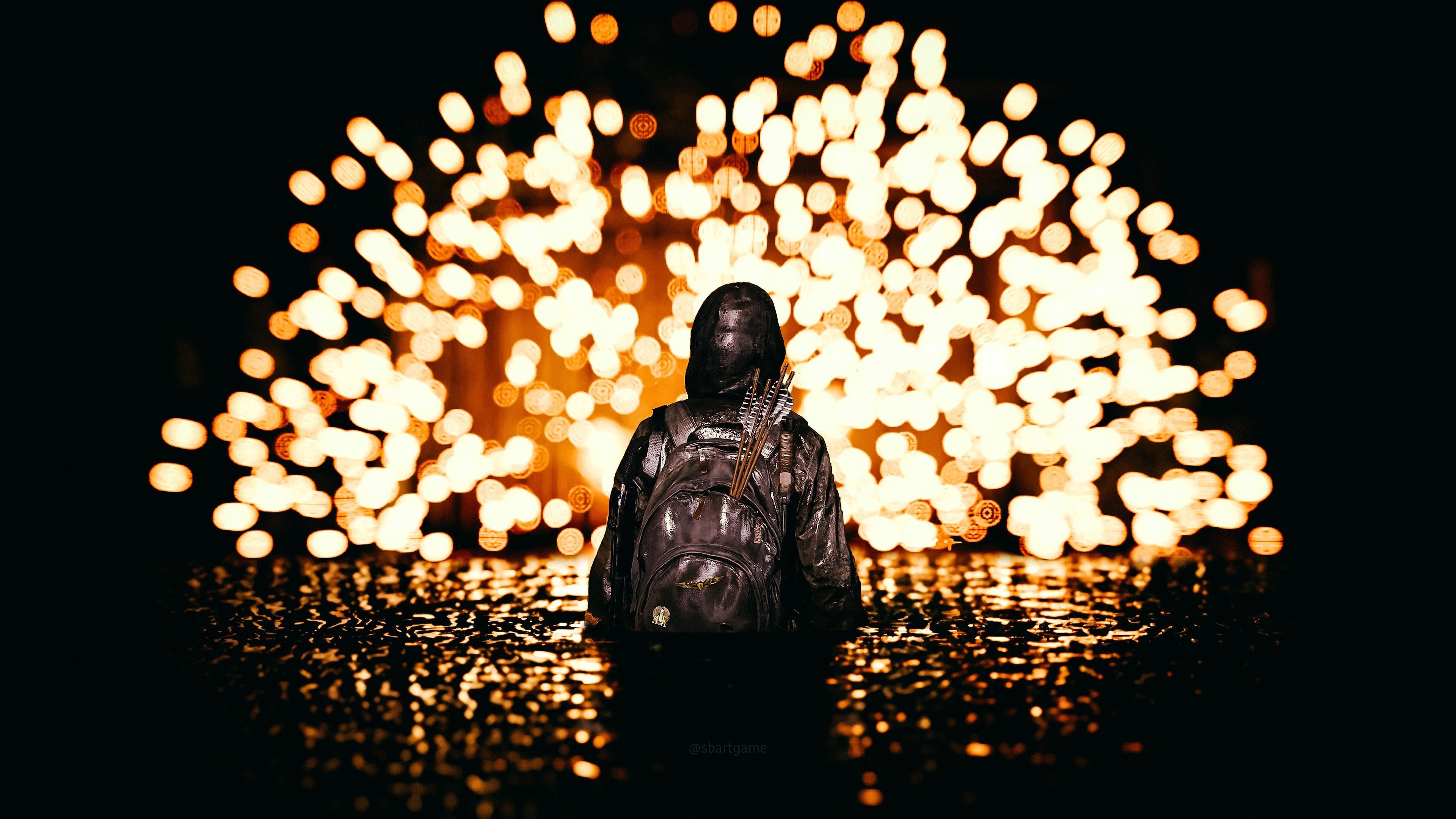 Ellie Williams from The Last of Us 2 with bow and arrows HD Wallpaper