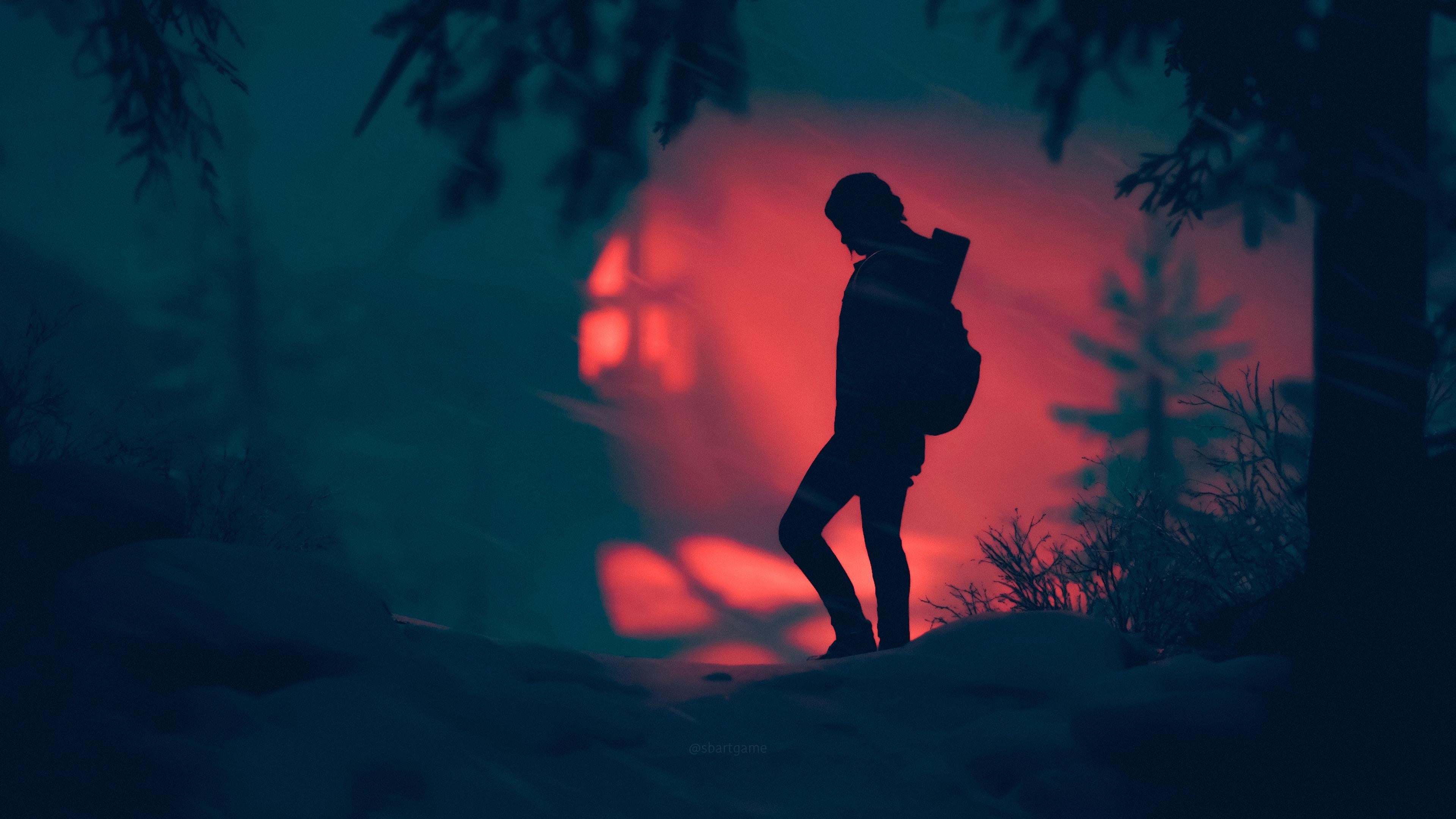 Ellie Williams in The Last of Us 2 silhouette HD Wallpaper