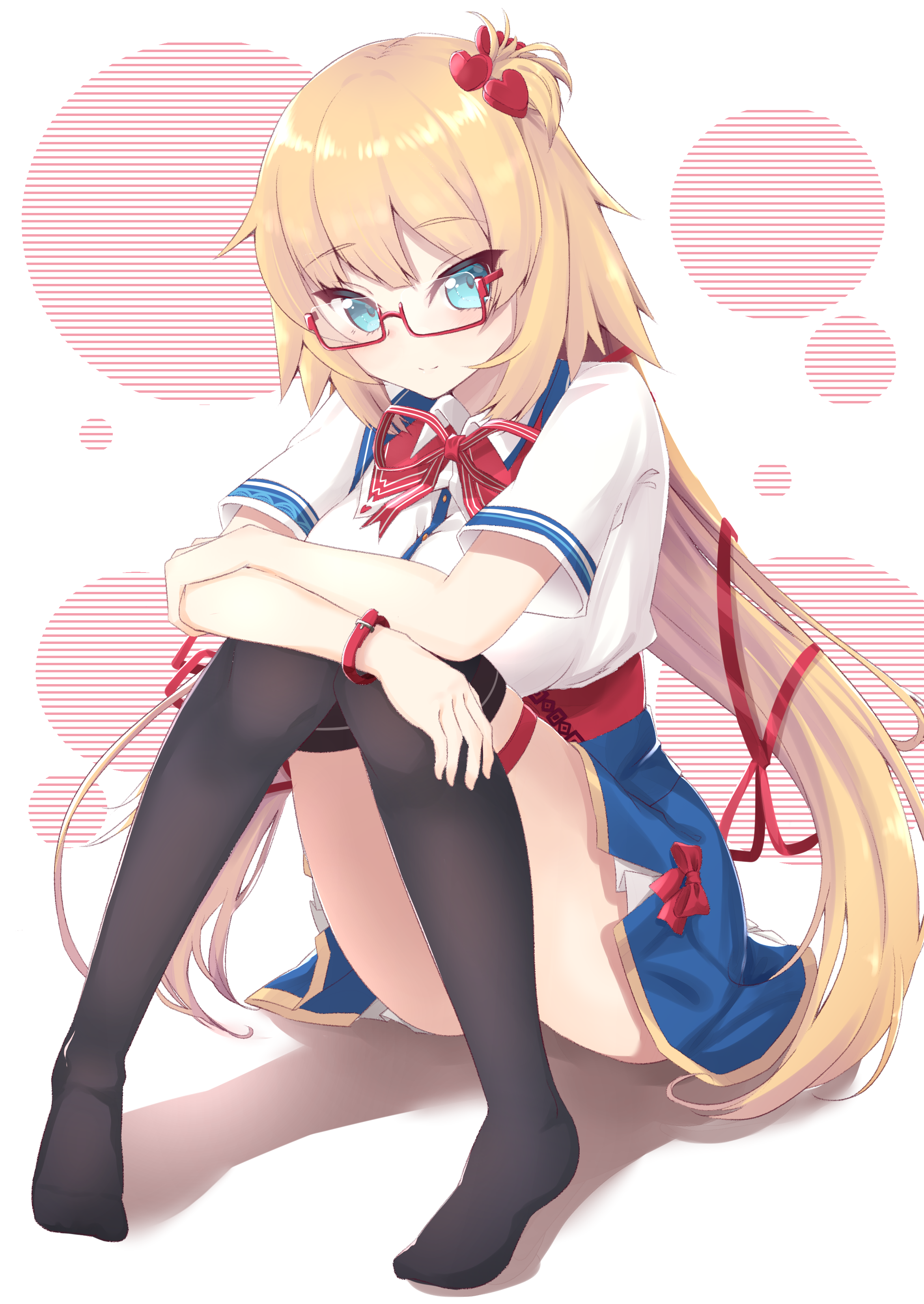 Akai Haato wearing glasses and a school uniform HD Phone Wallpaper
