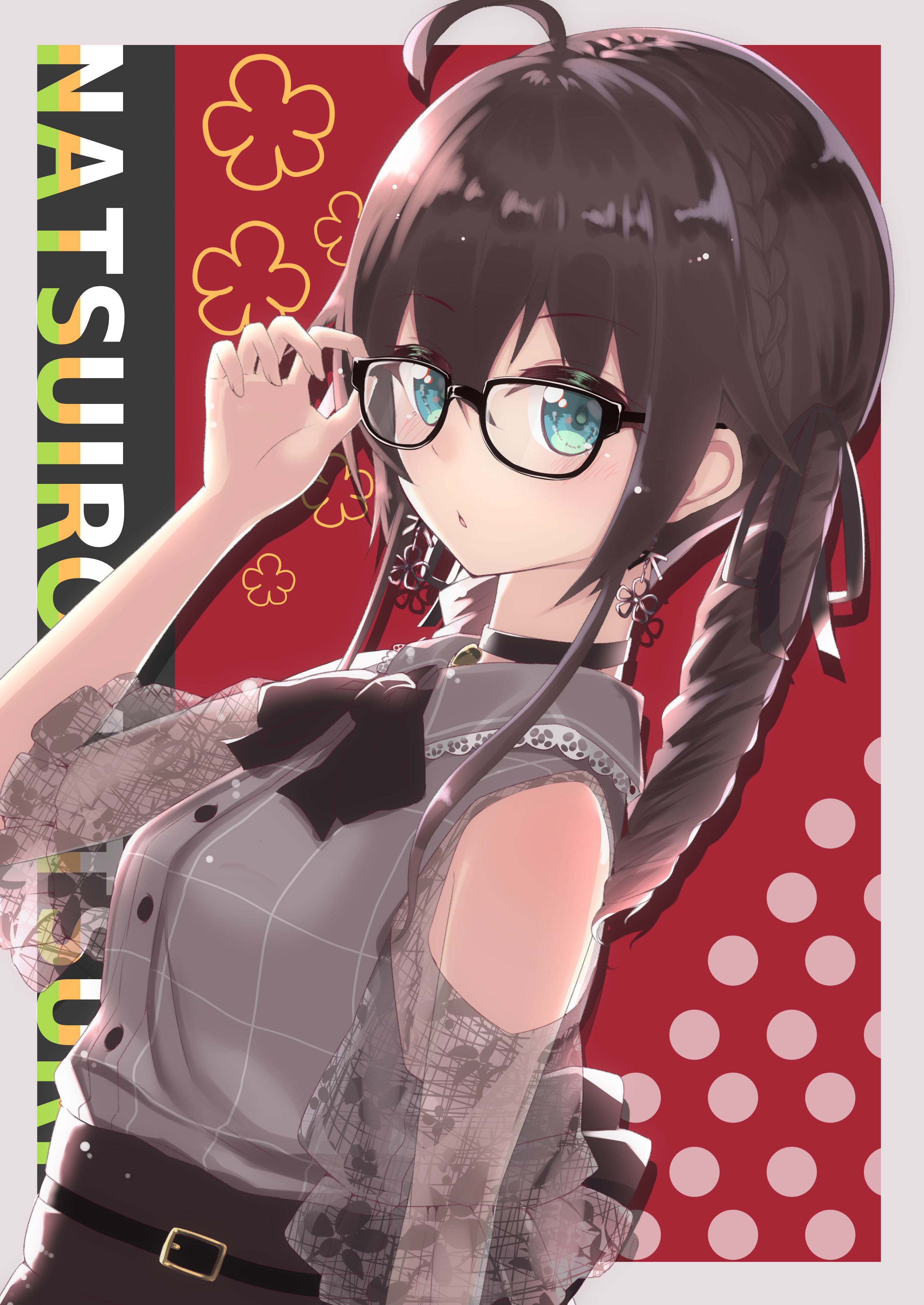 Natsuiro Matsuri wearing glasses HD Phone Wallpaper
