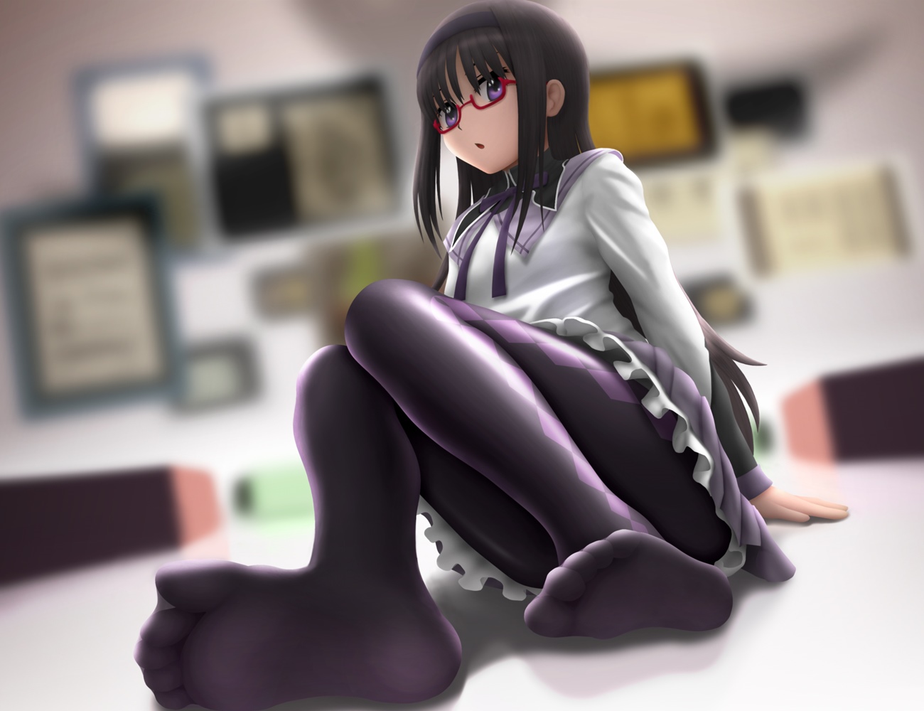 Homura Akemi from Mahou Shoujo Madoka Magica HD Wallpaper
