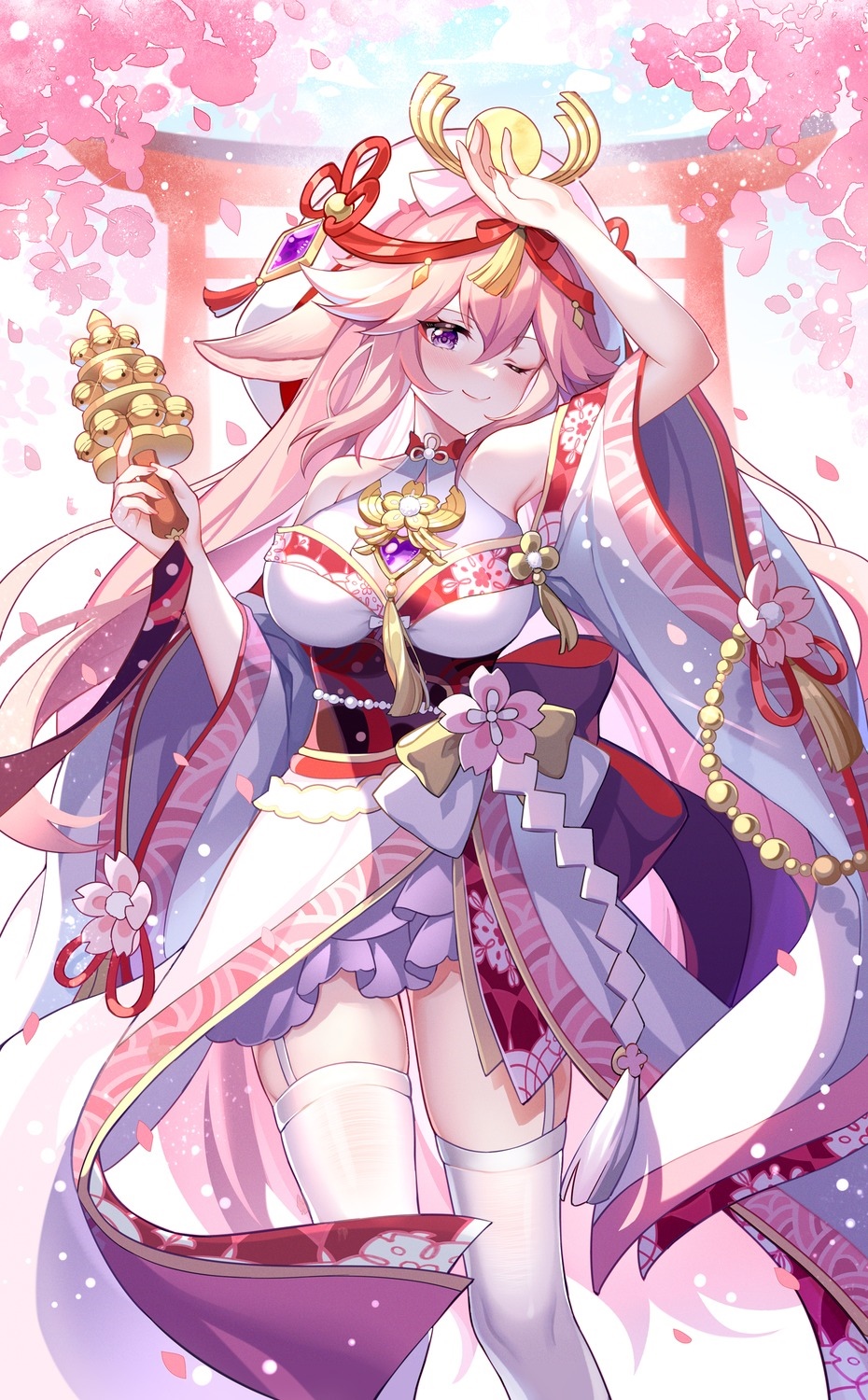 Yae Miko from Genshin Impact HD Phone Wallpaper