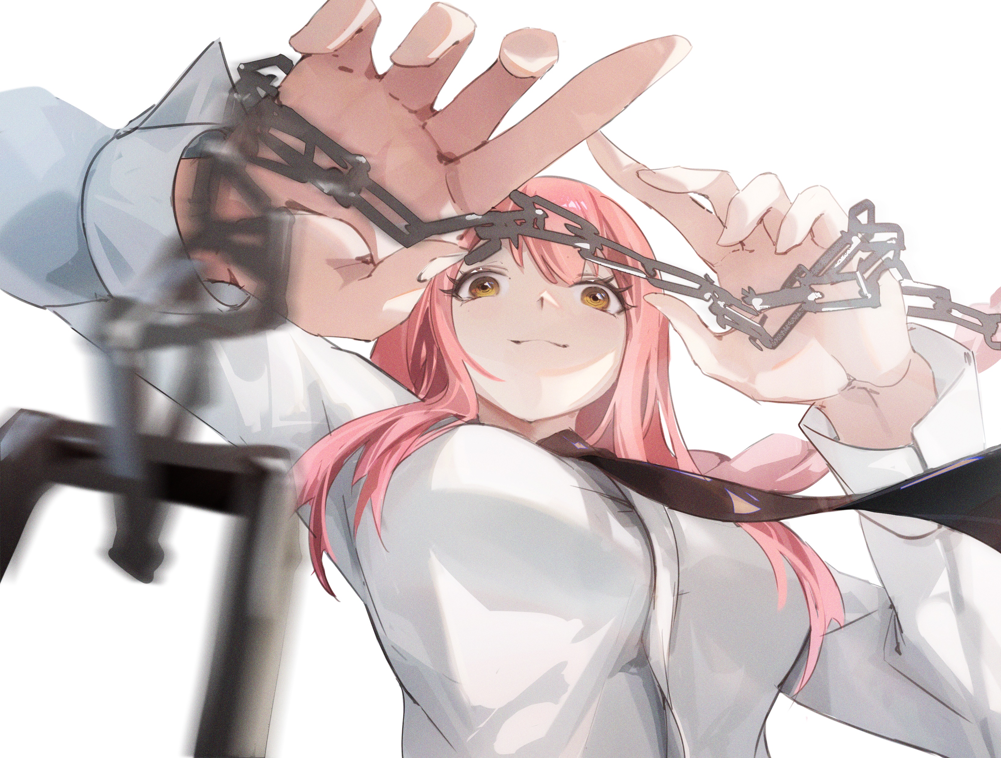 Makima from Chainsaw Man with chains HD Wallpaper