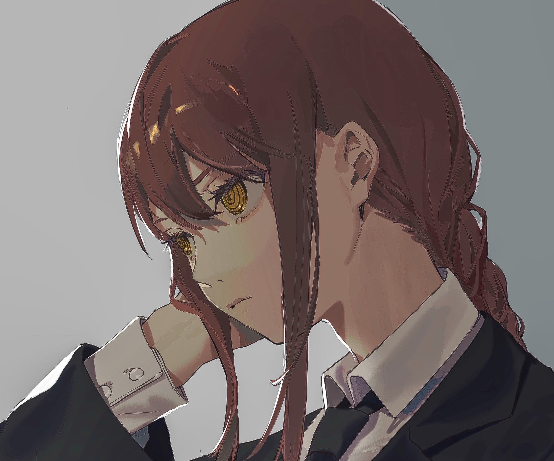 Makima from Chainsaw Man with yellow eyes HD Wallpaper