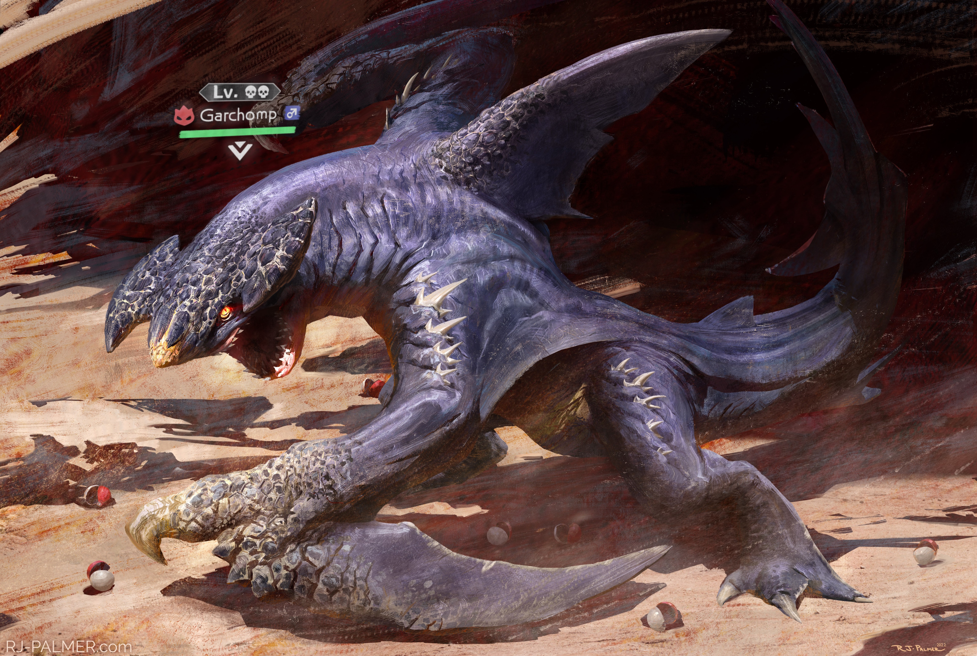 4K Garchomp Pokémon Art HD Wallpaper