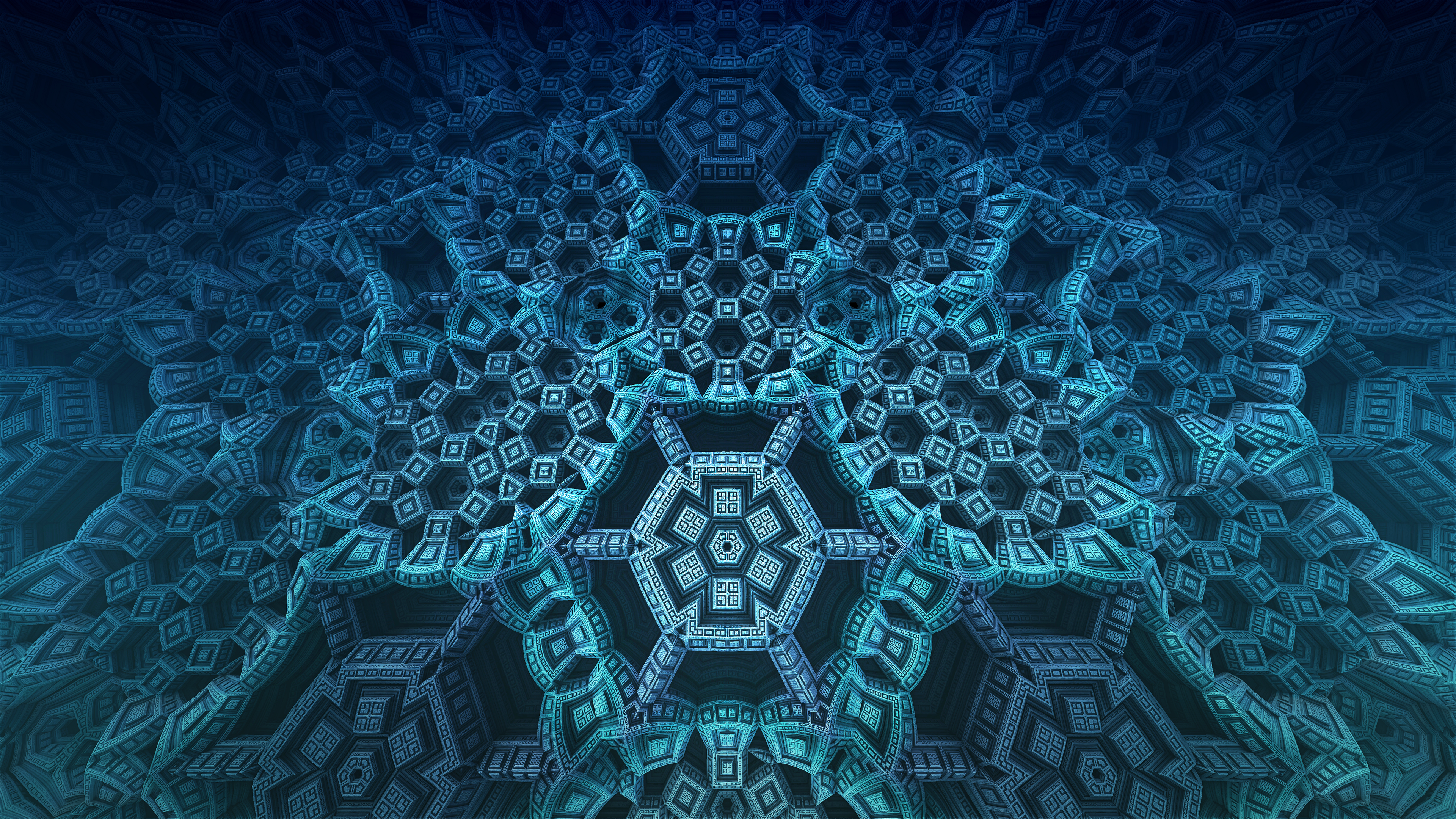 4K 3D Abstract Fractal Design HD Wallpaper