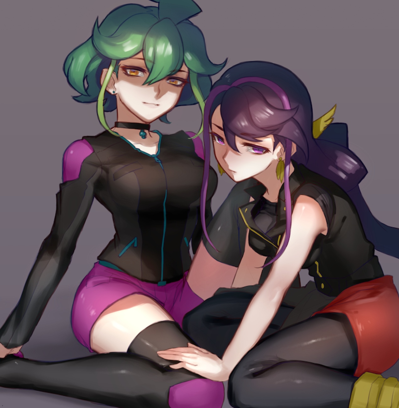 Rin and Ruri from Yu-Gi-Oh! ARC-V fan art HD Wallpaper