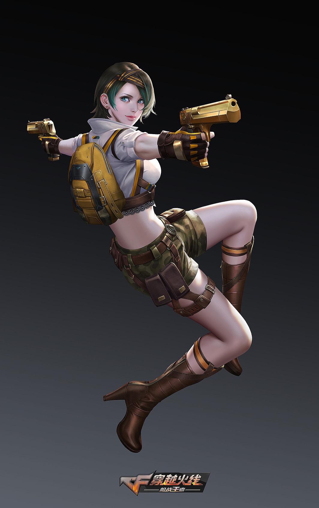 Pathfinder with dual golden pistols HD Phone Wallpaper