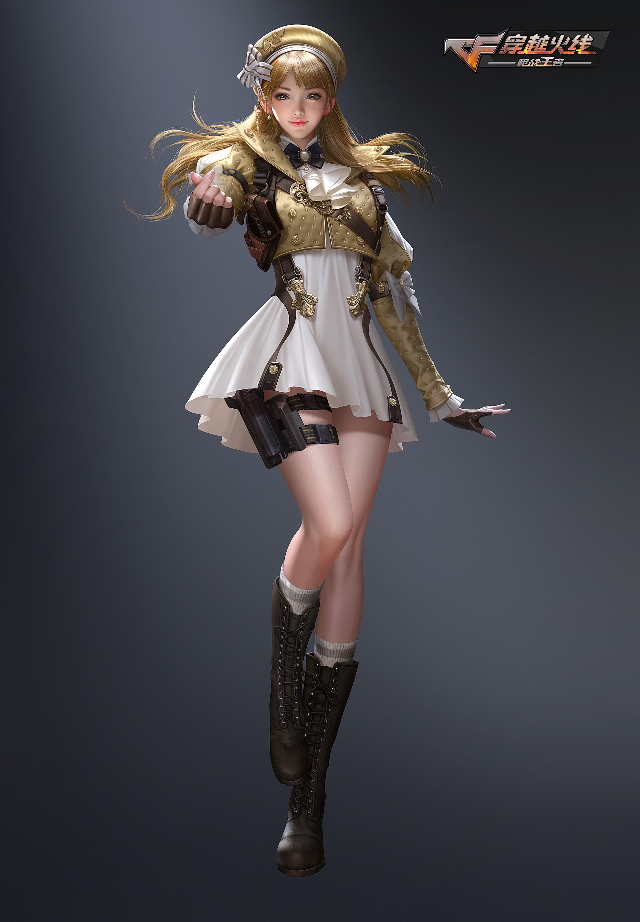 Female character with blonde hair and a golden outfit HD Phone Wallpaper