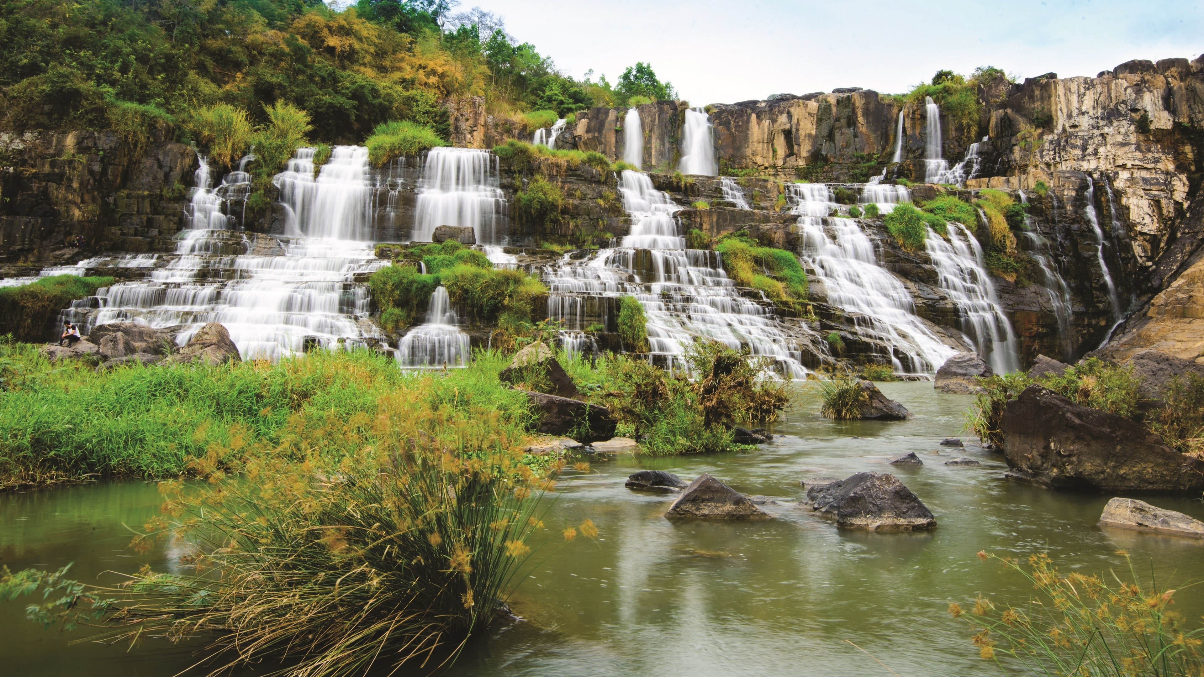 4K Vietnam Landscape Waterfall HD Wallpaper