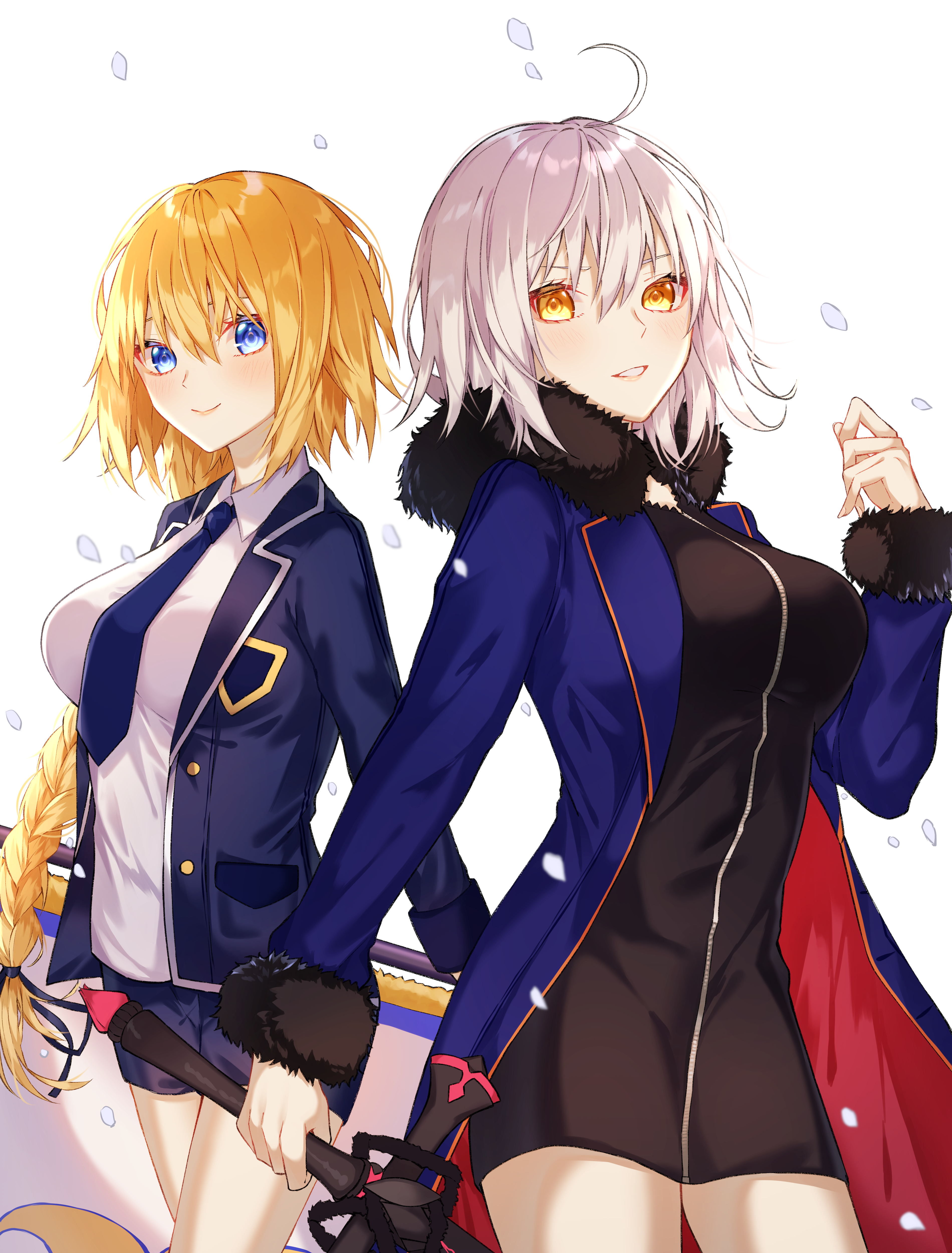 Jeanne d'Arc and Jalter from Fate/Grand Order HD Phone Wallpaper