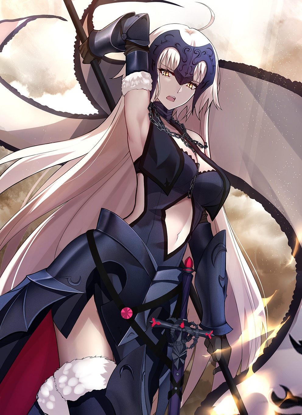 Jeanne d'Arc Alter from Fate/Grand Order HD Phone Wallpaper