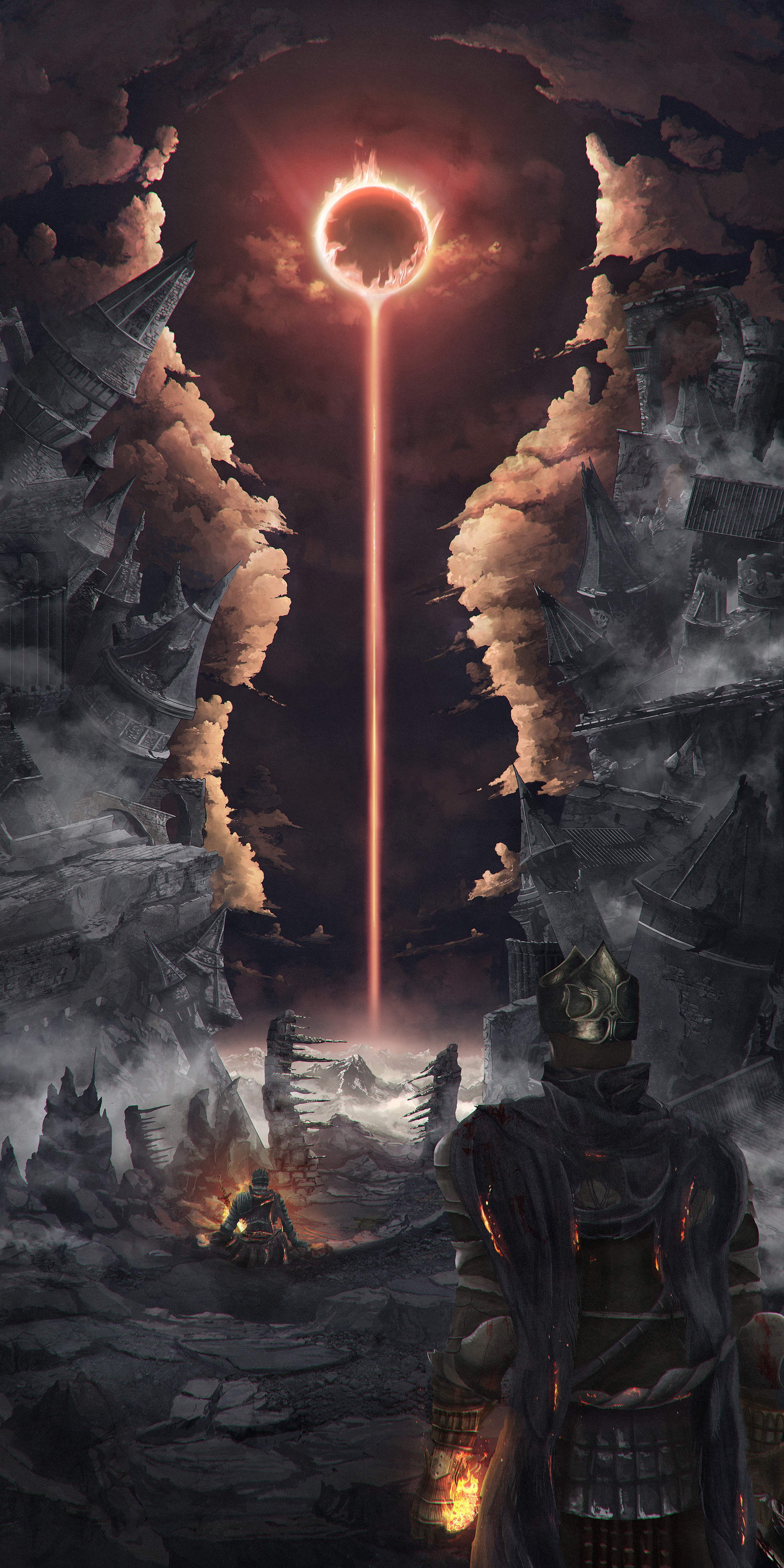 Soul of Cinder in Dark Souls III Artwork HD Phone Wallpaper