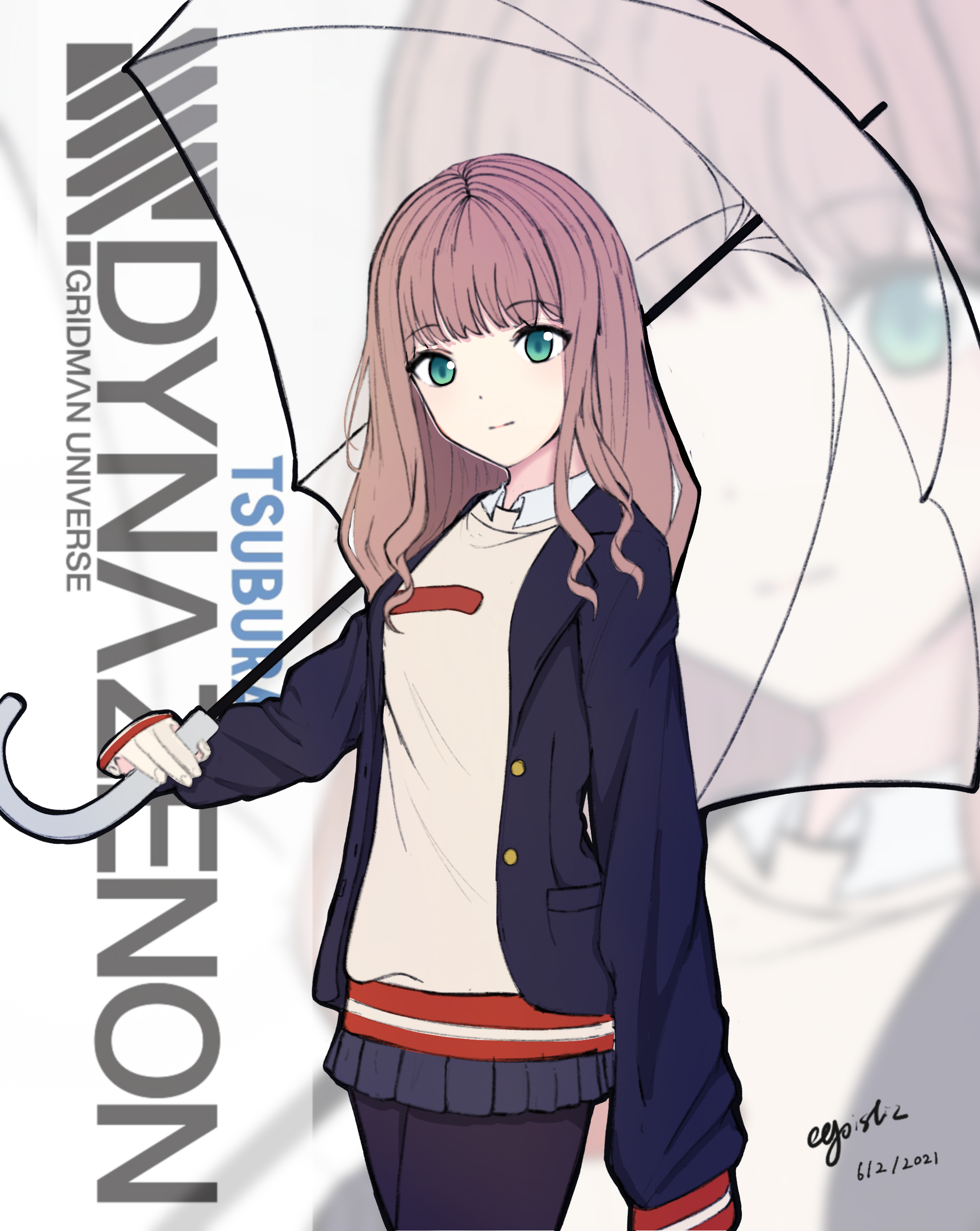 Minami Yume from SSSS.Dynazenon holding an umbrella HD Phone Wallpaper