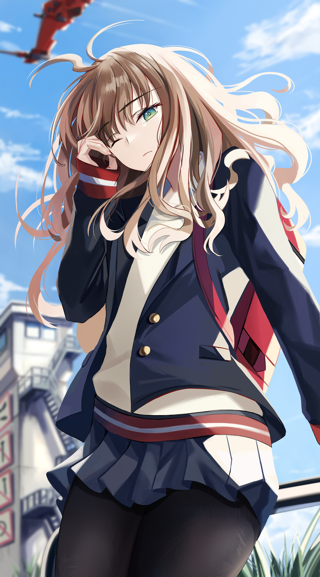 Minami Yume from SSSS.Dynazenon in a school uniform HD Phone Wallpaper