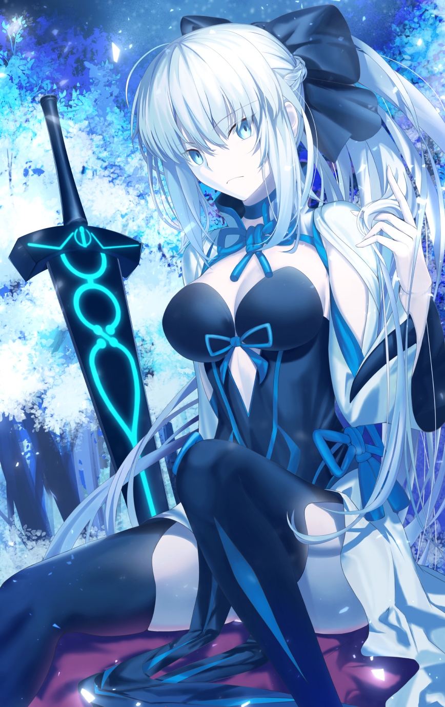 Morgan le Fay with a sword from Fate/Grand Order HD Phone Wallpaper