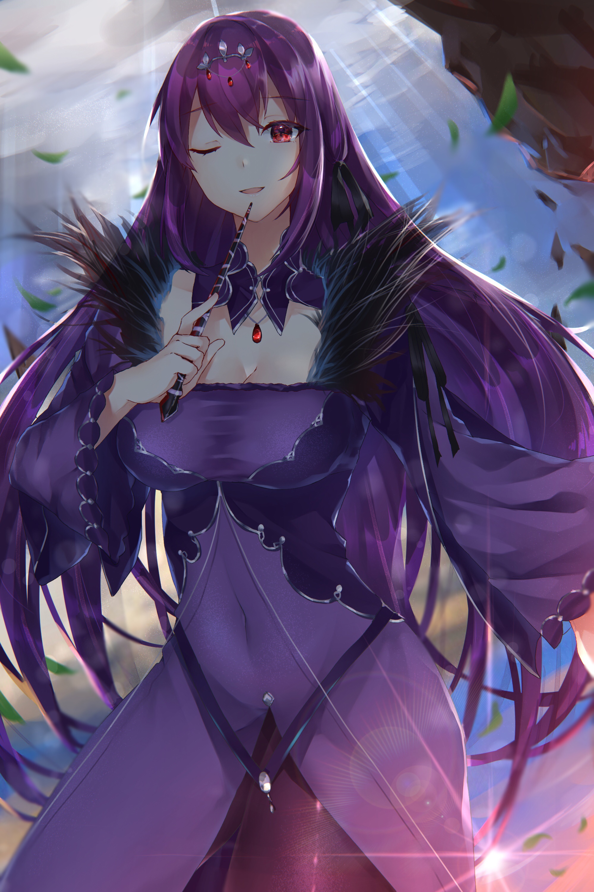 Scathach Skadi from Fate/Grand Order HD Phone Wallpaper