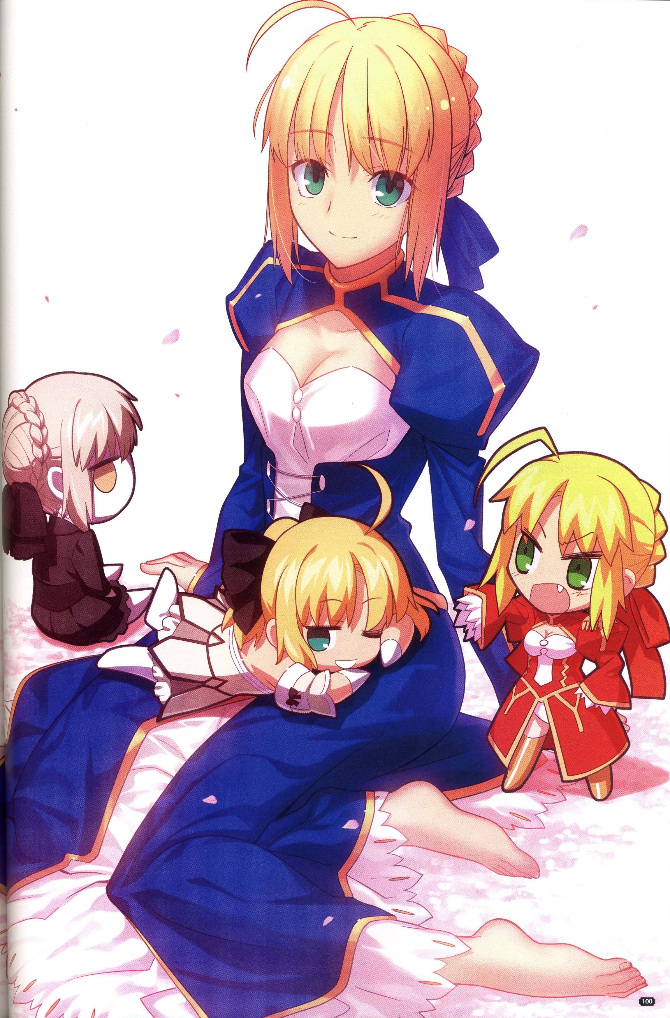 Saber Lily, Nero Claudius, and Saber Alter with Saber HD Phone Wallpaper