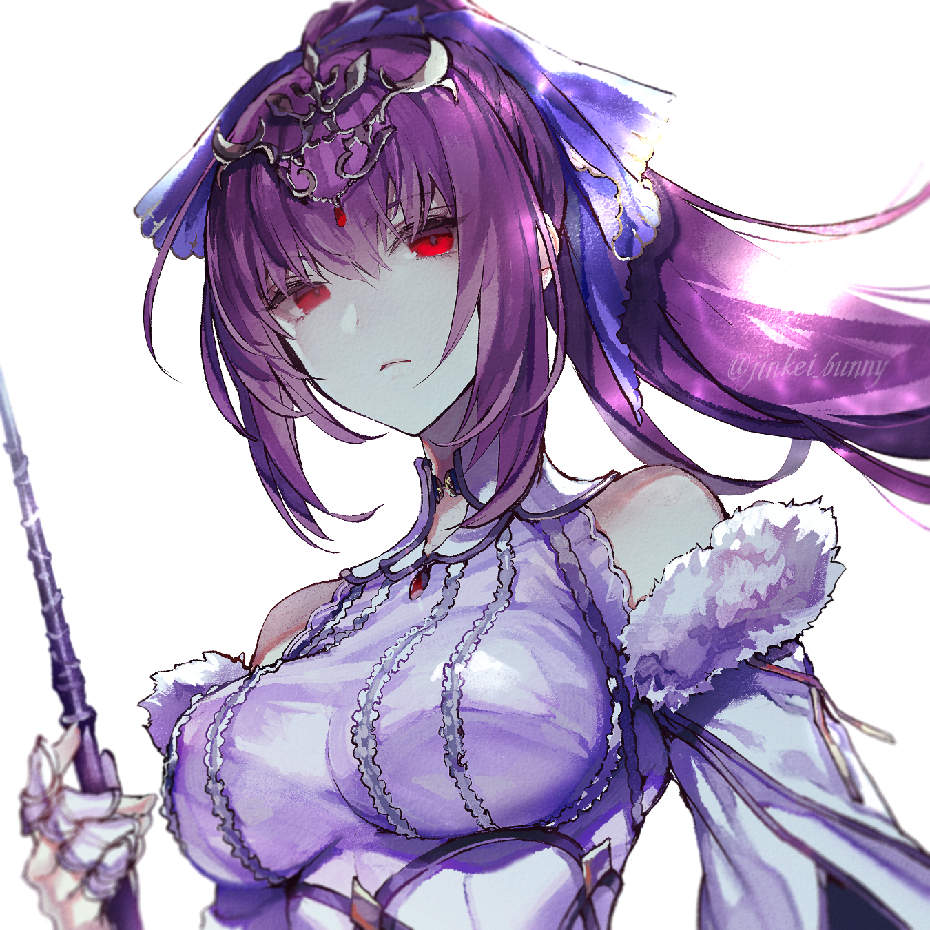 Scathach Skadi from Fate/Grand Order with purple hair HD Wallpaper