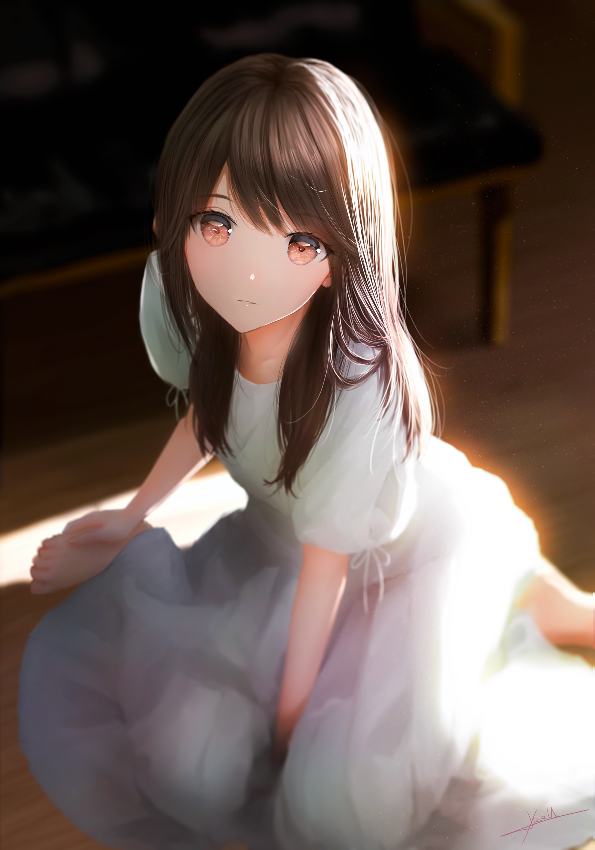 Artwork of a girl by Ojay Tkym HD Phone Wallpaper