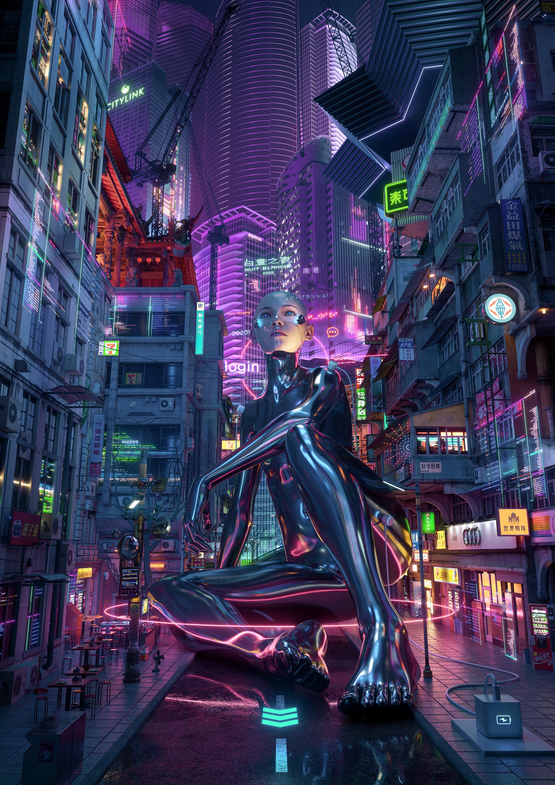 Equinoz science fiction artwork HD Phone Wallpaper