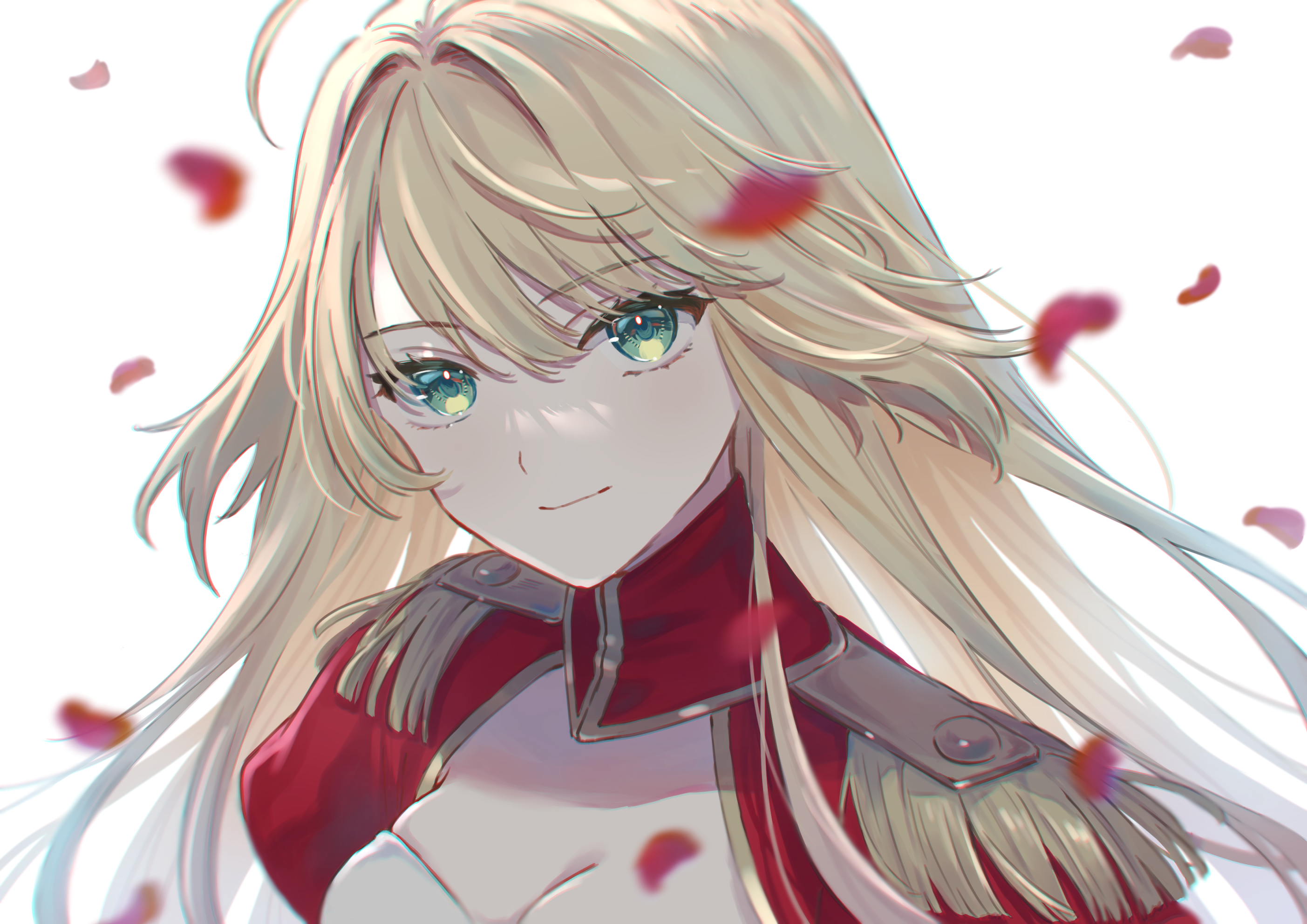 Nero Claudius from Fate/Extra CCC with petals HD Wallpaper