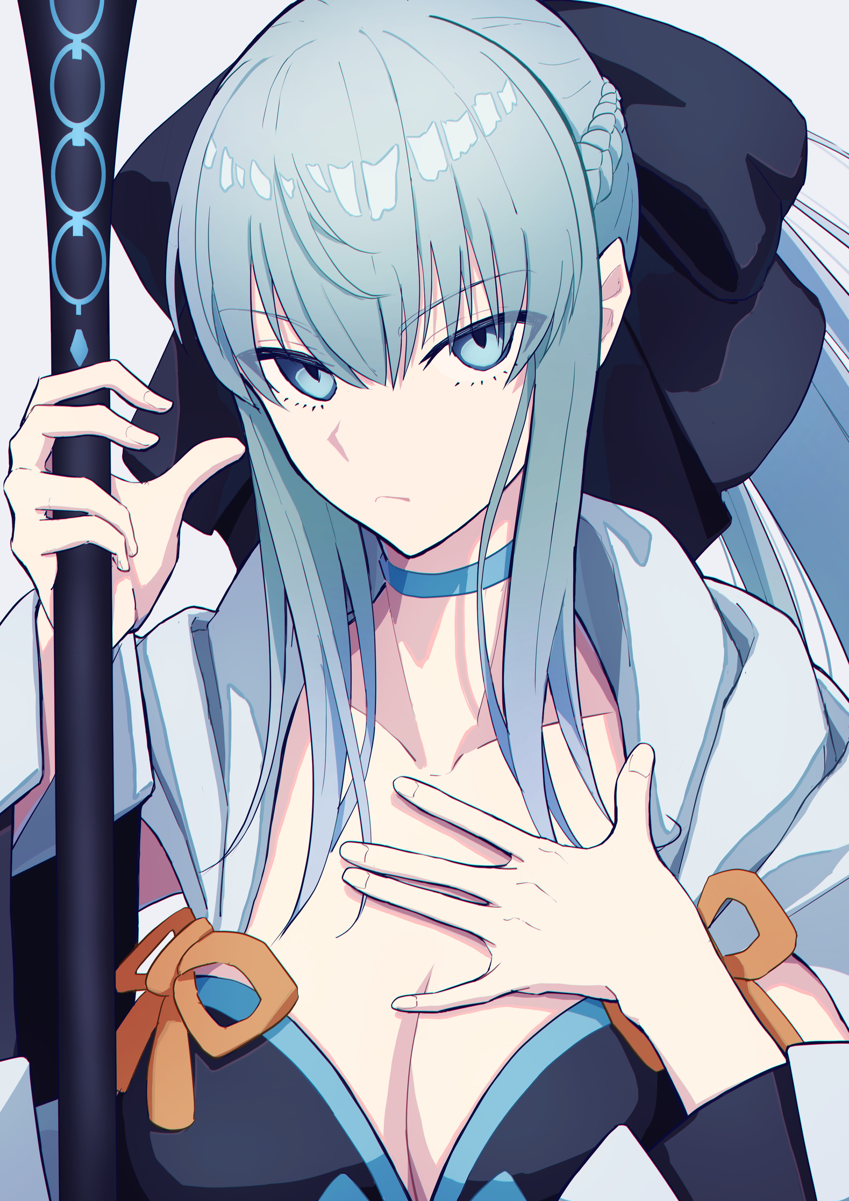 Morgan le Fay from Fate/Grand Order with ponytail HD Phone Wallpaper