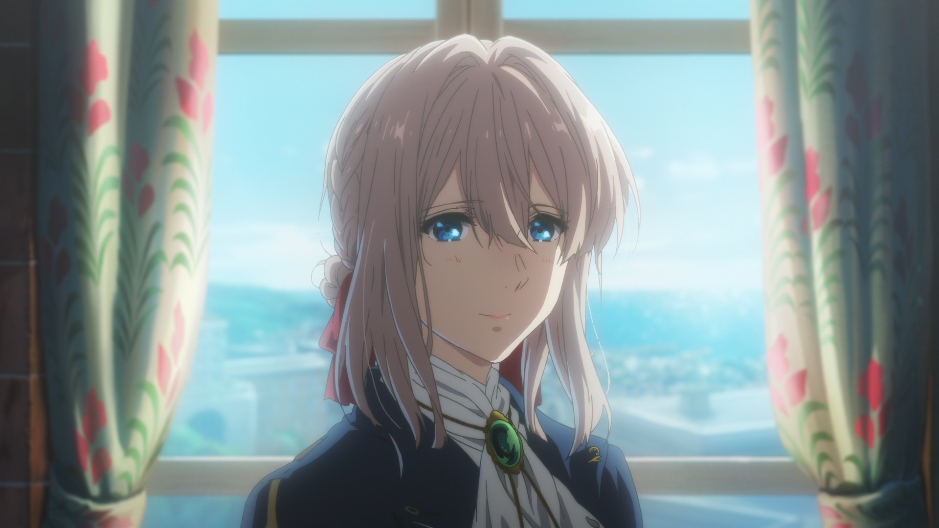 Violet Evergarden looking out a window HD Wallpaper