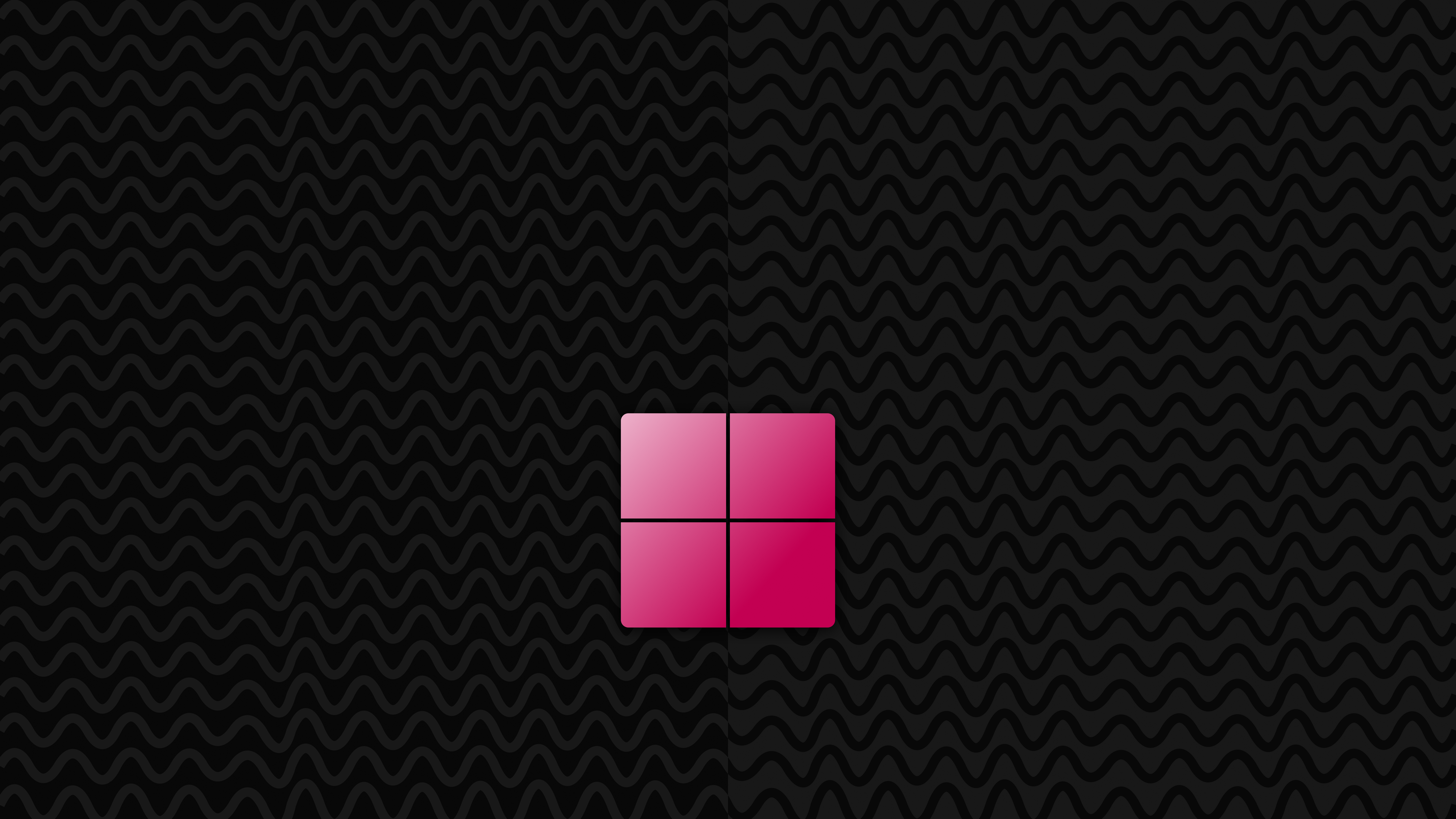 Windows 11 Logo on Dark Wavy Background HD Wallpaper