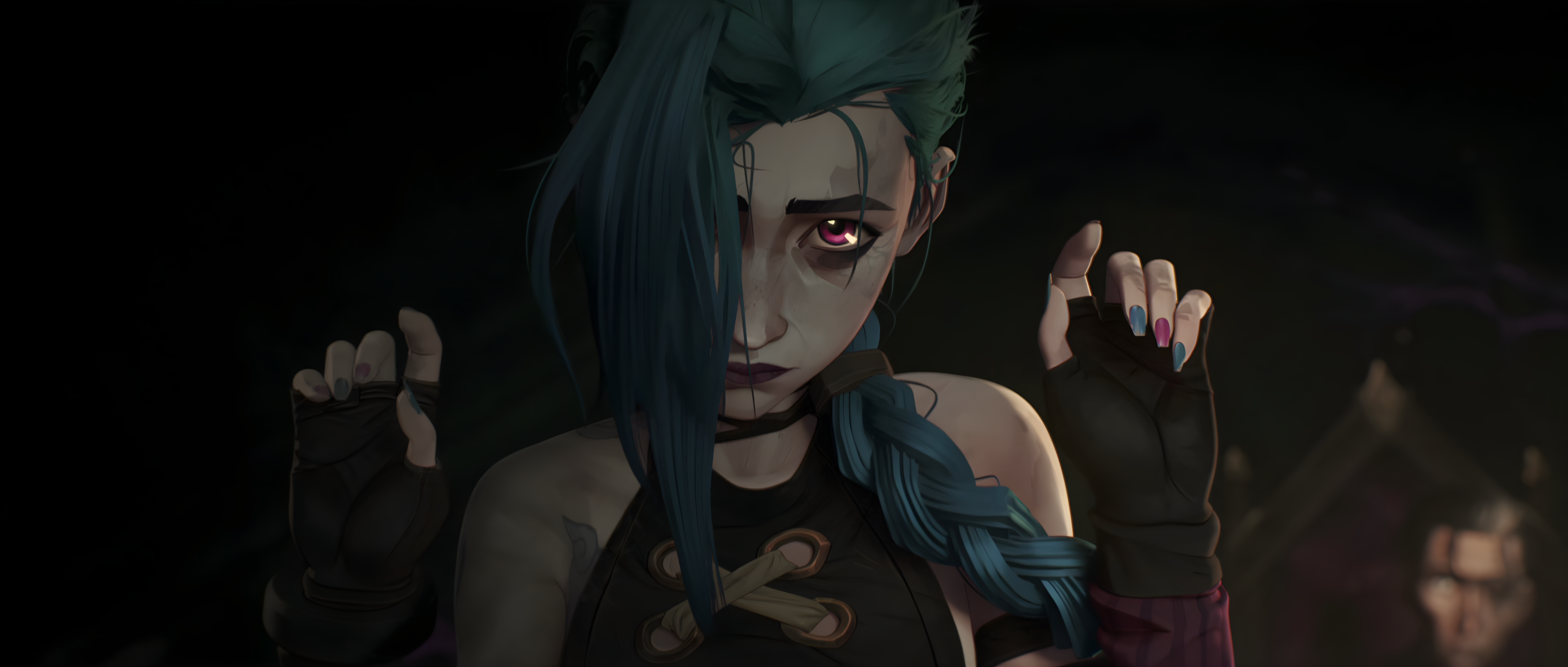 Jinx from League of Legends artwork HD Wallpaper