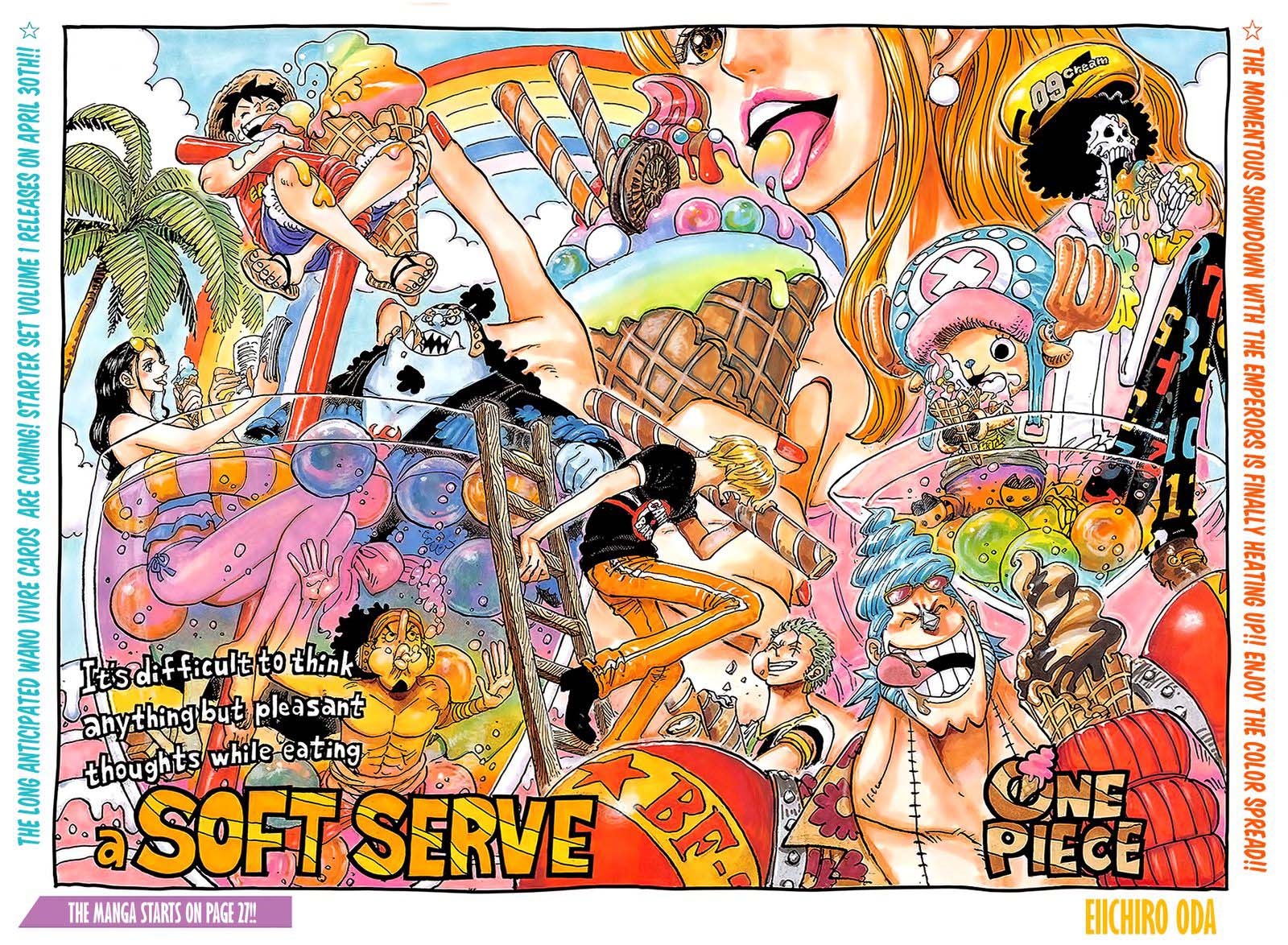 One Piece: A Soft Serve Summer with the Straw Hat Pirates HD Wallpaper