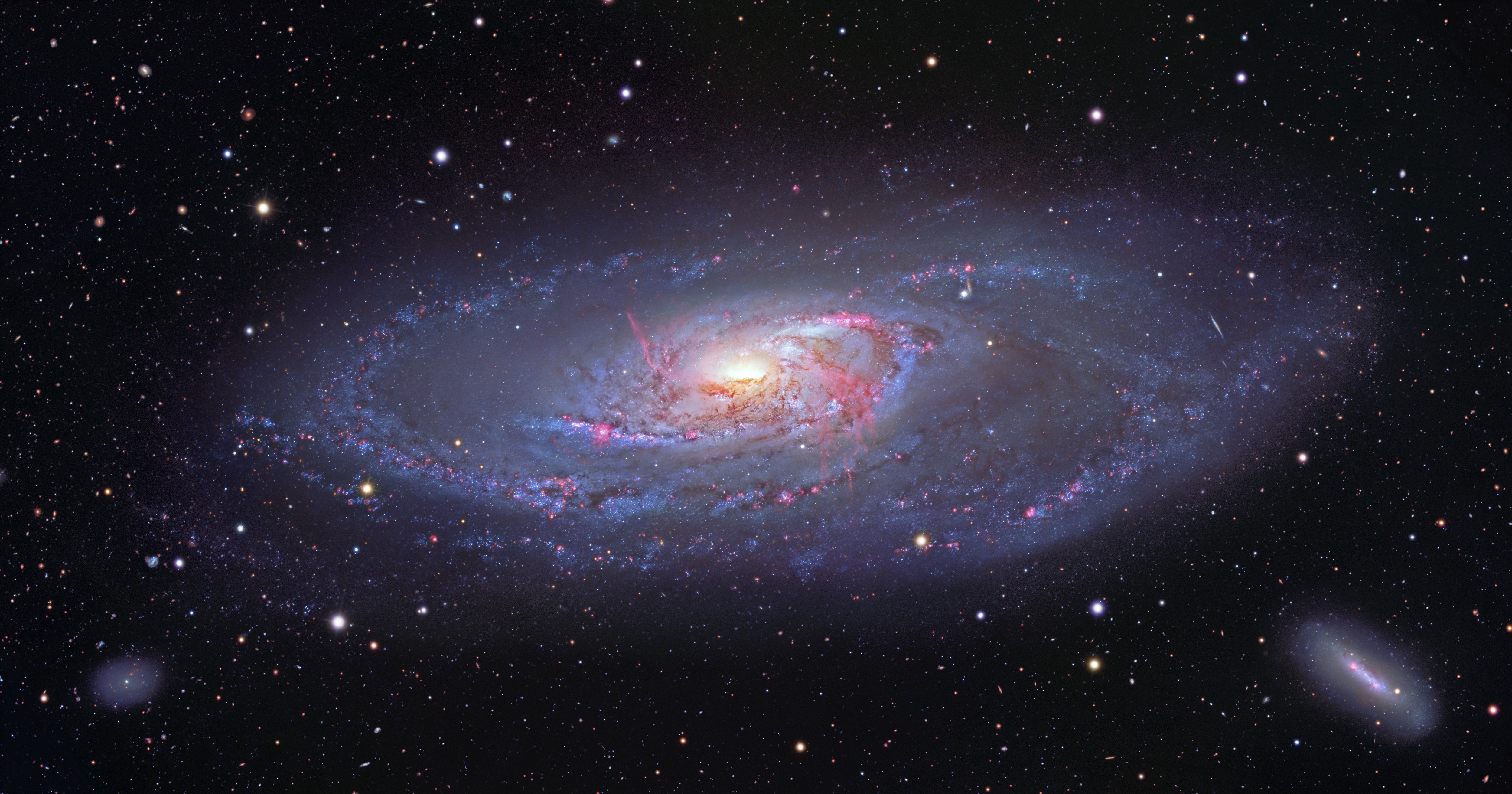 4K image of the galaxy M106 HD Wallpaper