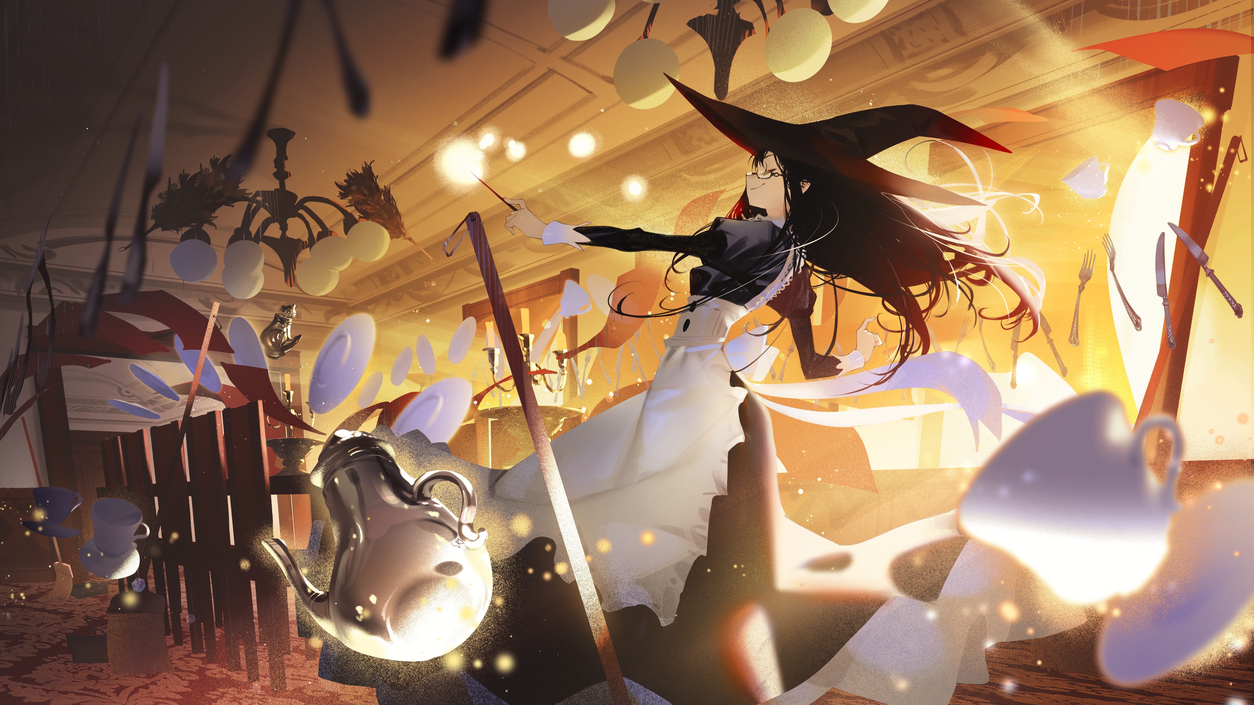 4K Fantasy Art of a Witch Casting Magic HD Wallpaper