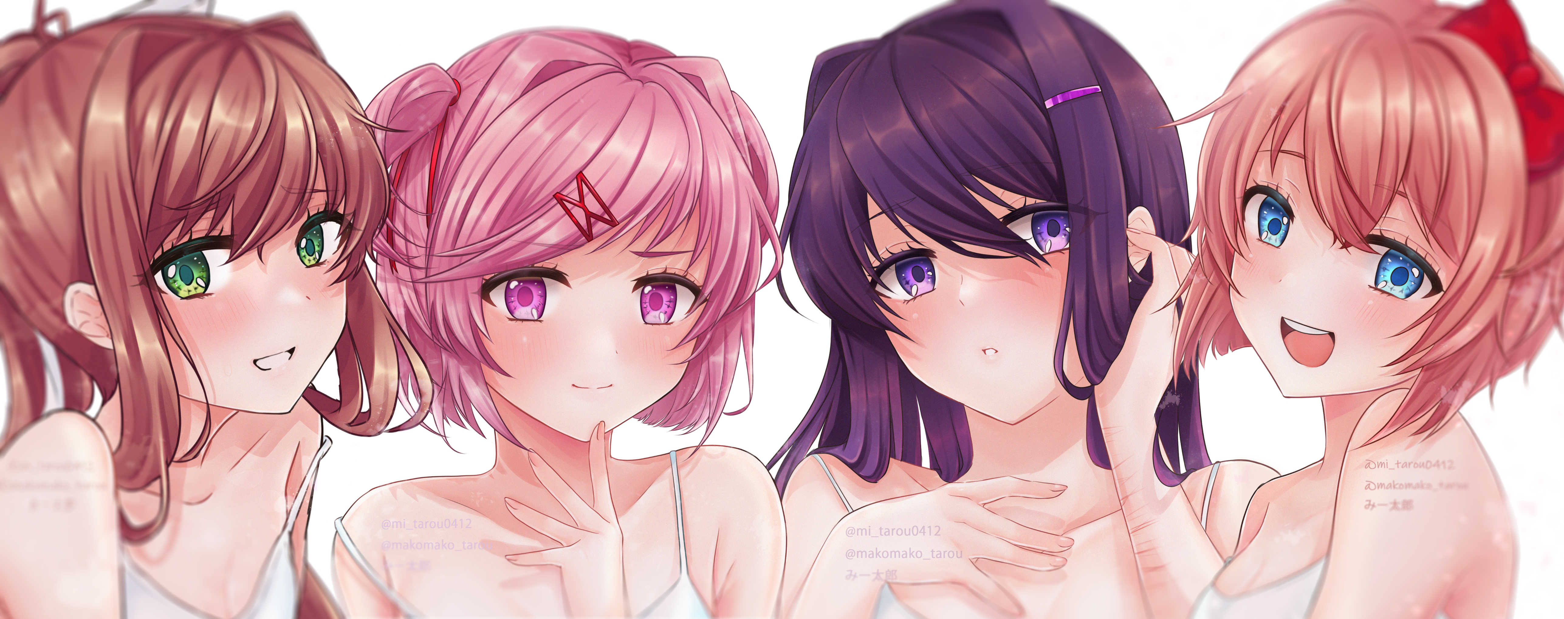4K Doki Doki Literature Club girls HD Wallpaper