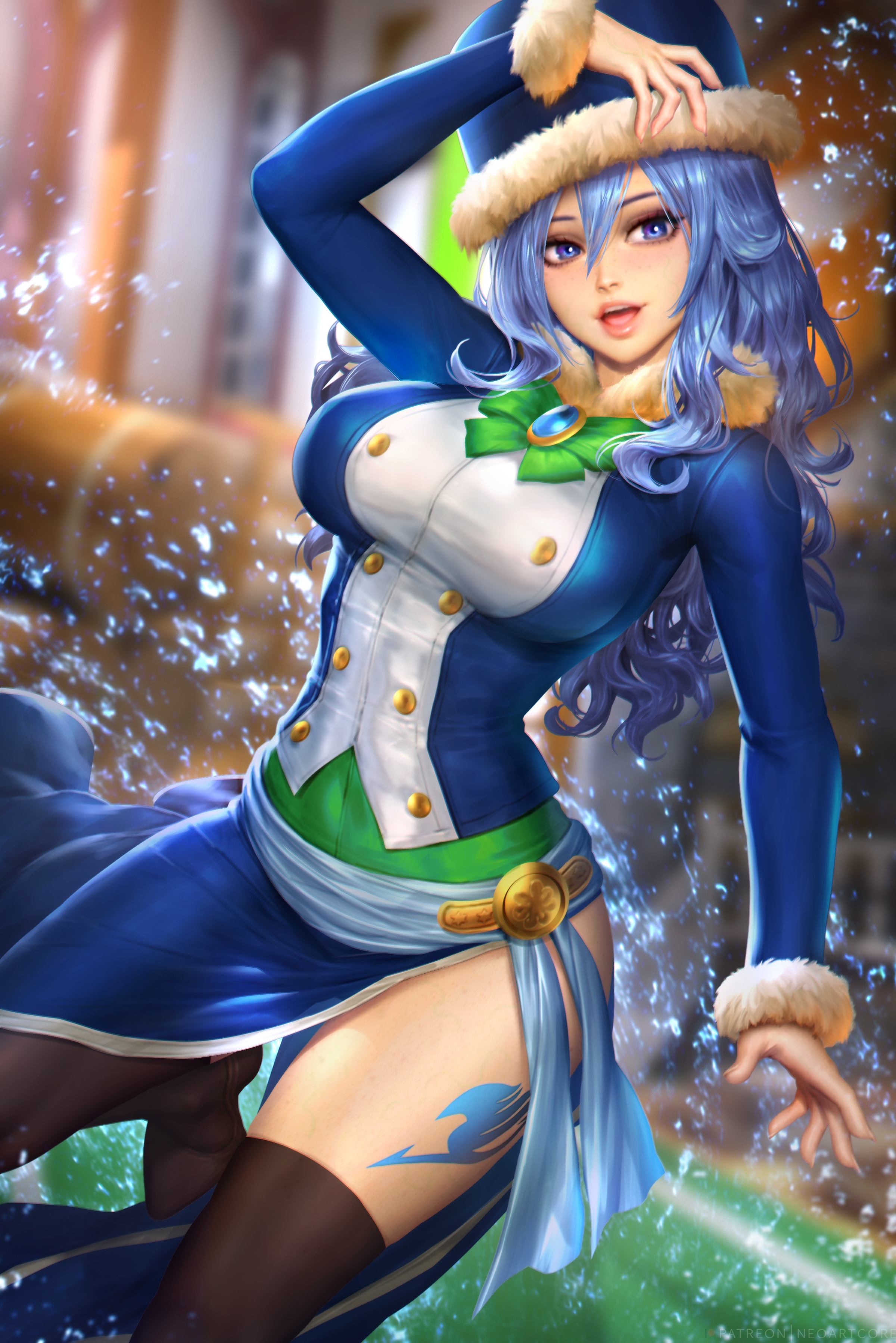 Juvia Lockser from Fairy Tail fan art HD Phone Wallpaper