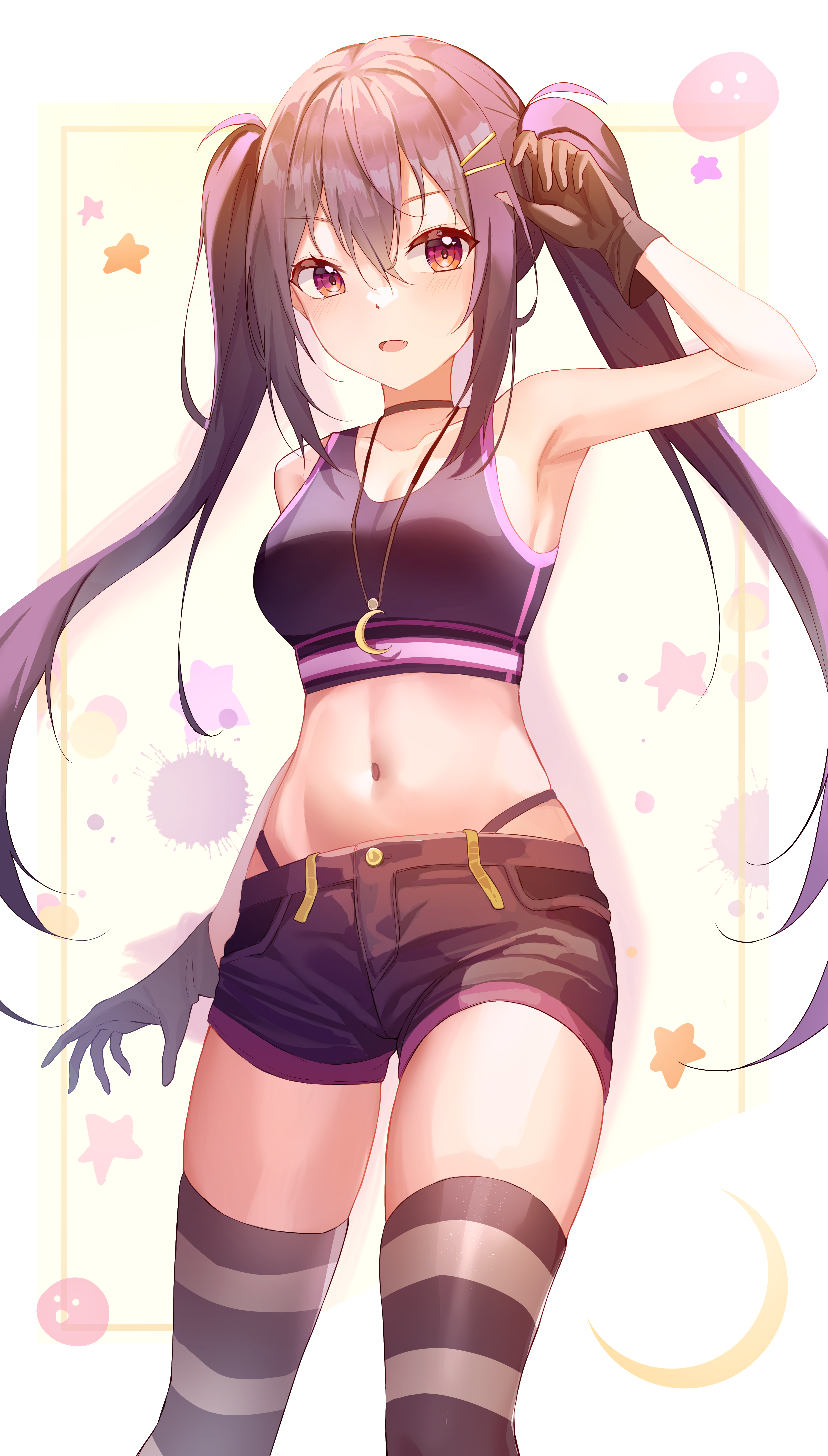 Mona from Genshin Impact in athletic wear HD Phone Wallpaper