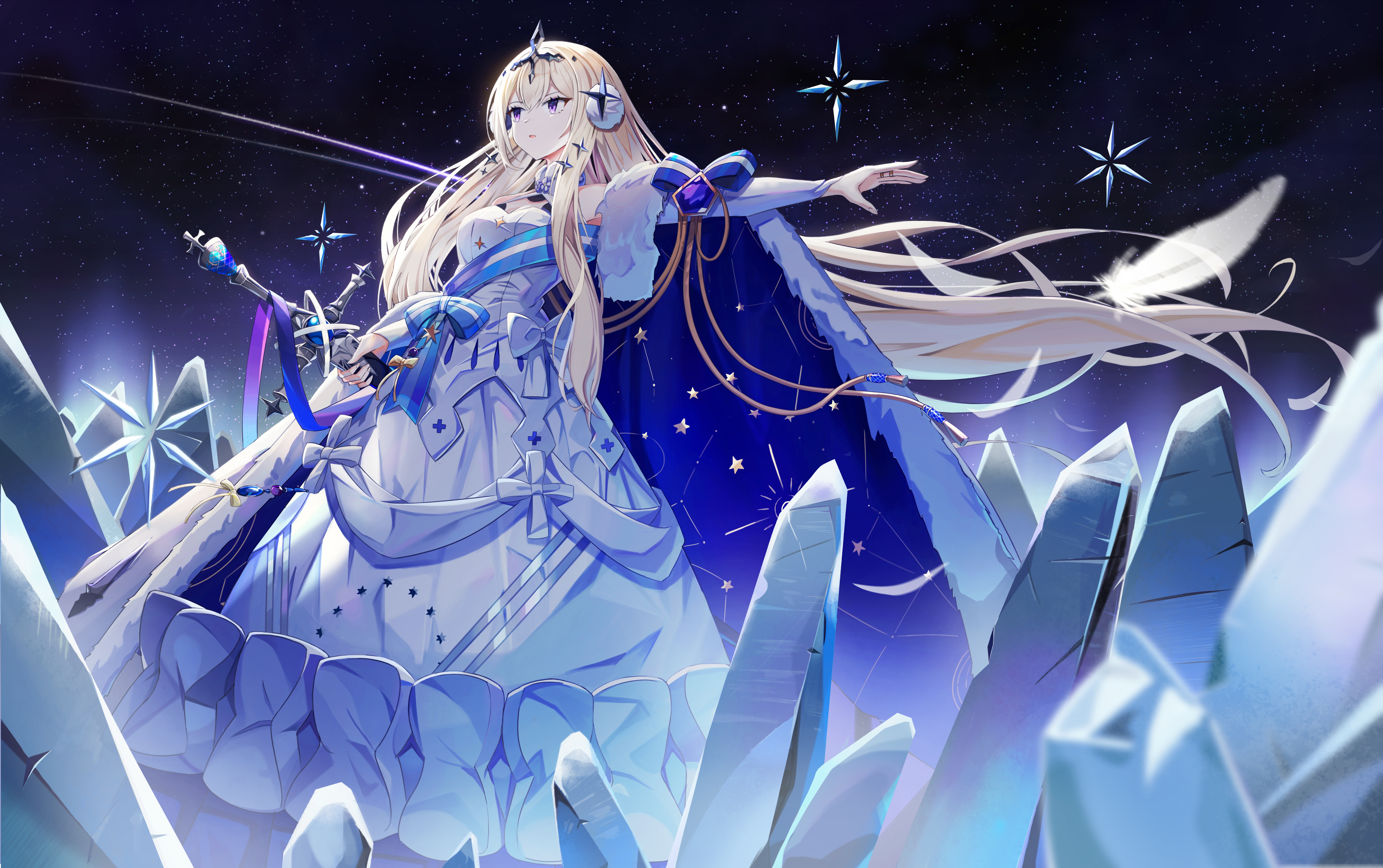 Alchemy Stars Fantasy Girl with Blonde Hair HD Wallpaper