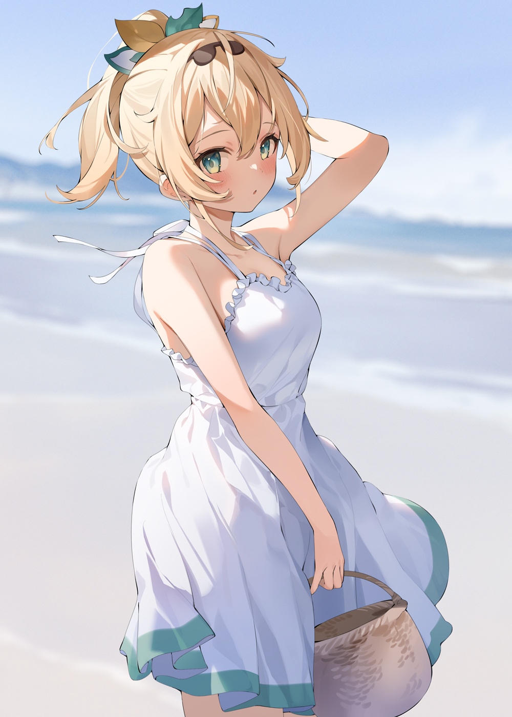 Kazama Iroha on a Beach HD Phone Wallpaper