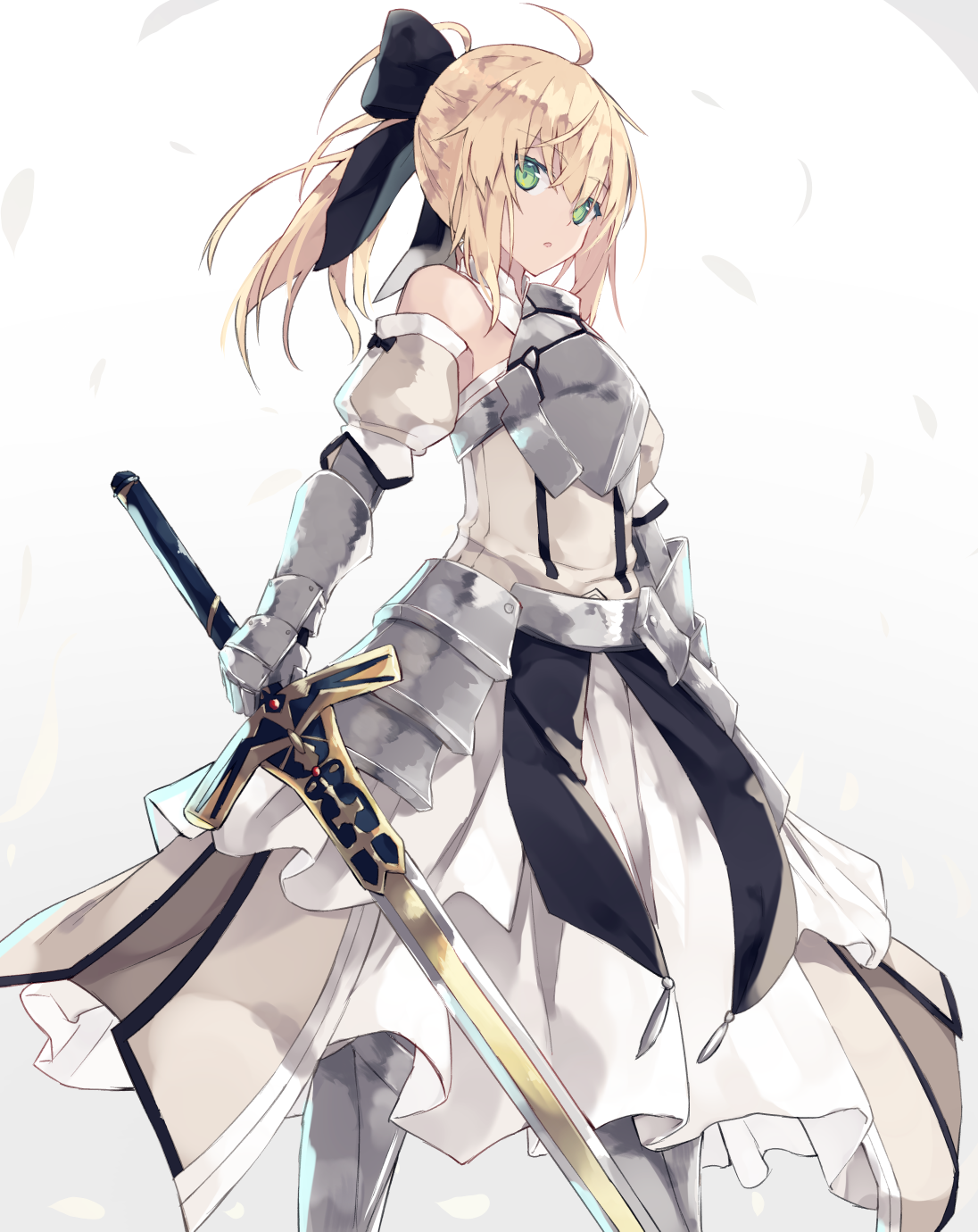 Saber Lily from Fate/Grand Order holding a sword HD Phone Wallpaper